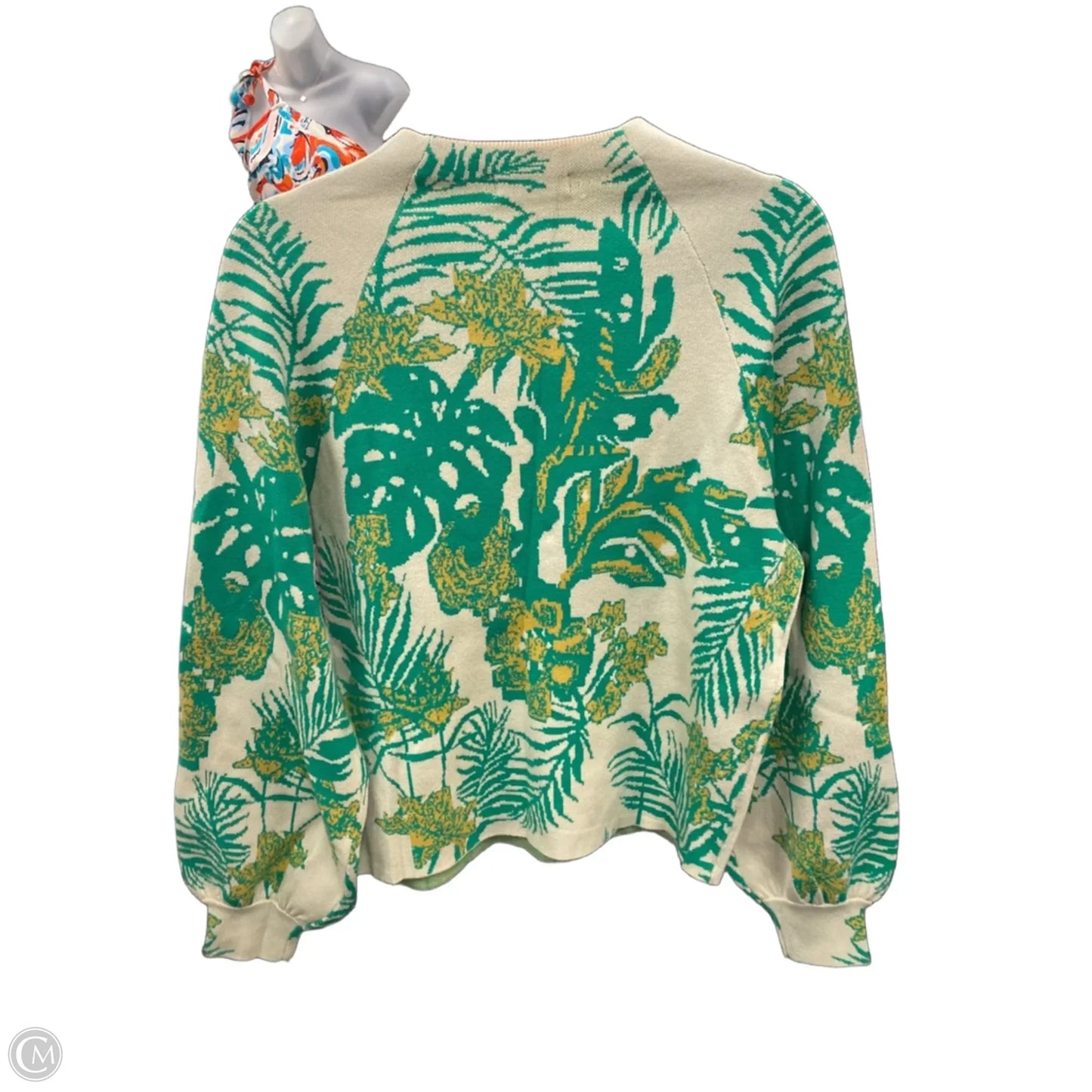 Sweater By Clothes Mentor In Green & Yellow, Size: S