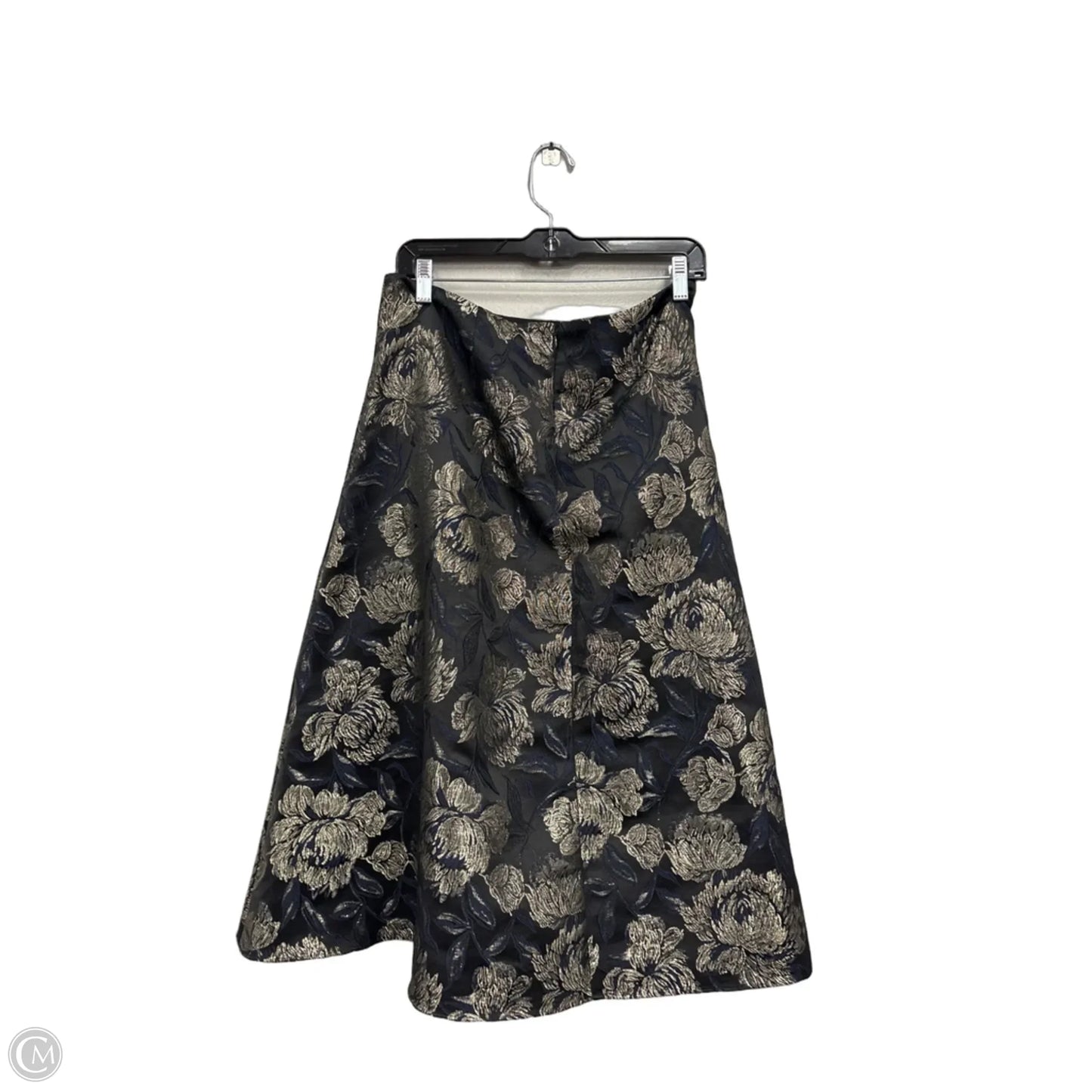 Skirt Midi By Ann Taylor In Black & Blue, Size: 12