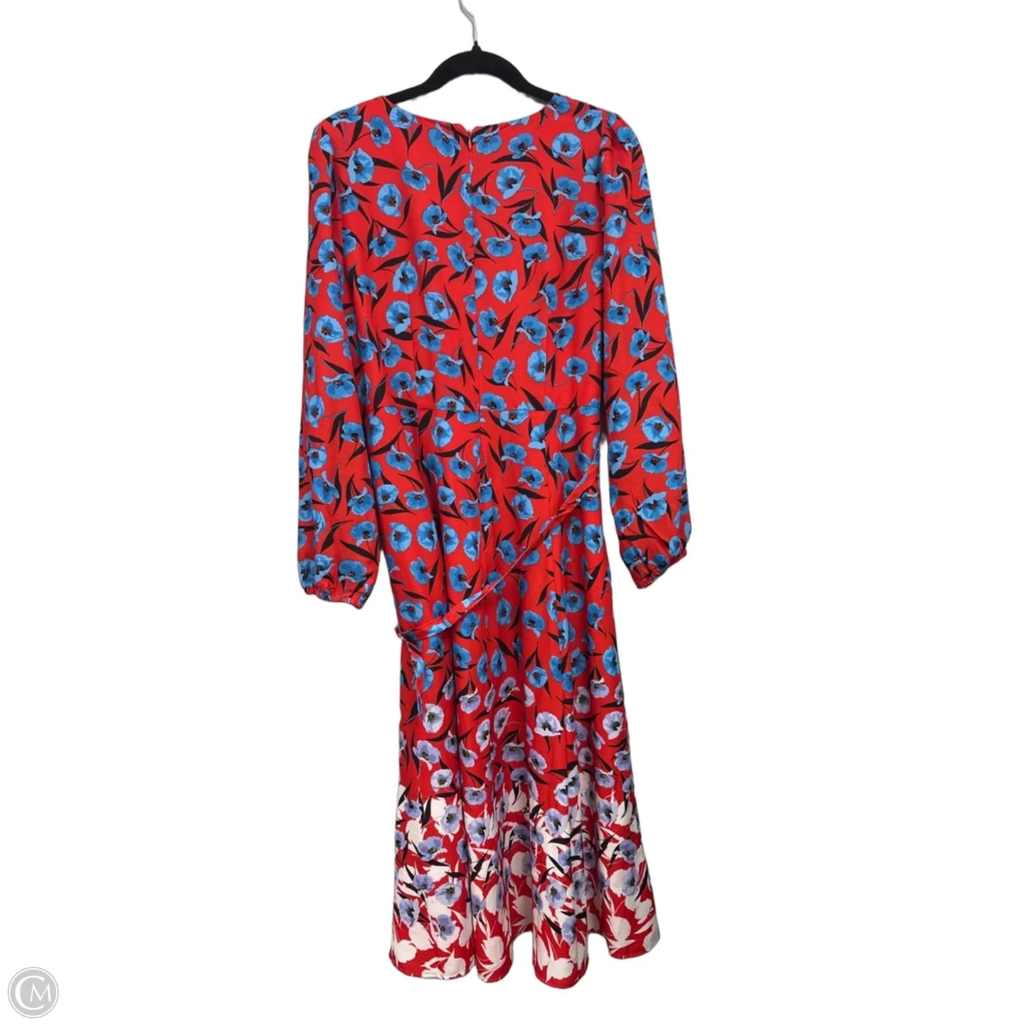 Dress Casual Maxi By Ann Taylor In Blue & Red, Size: 10