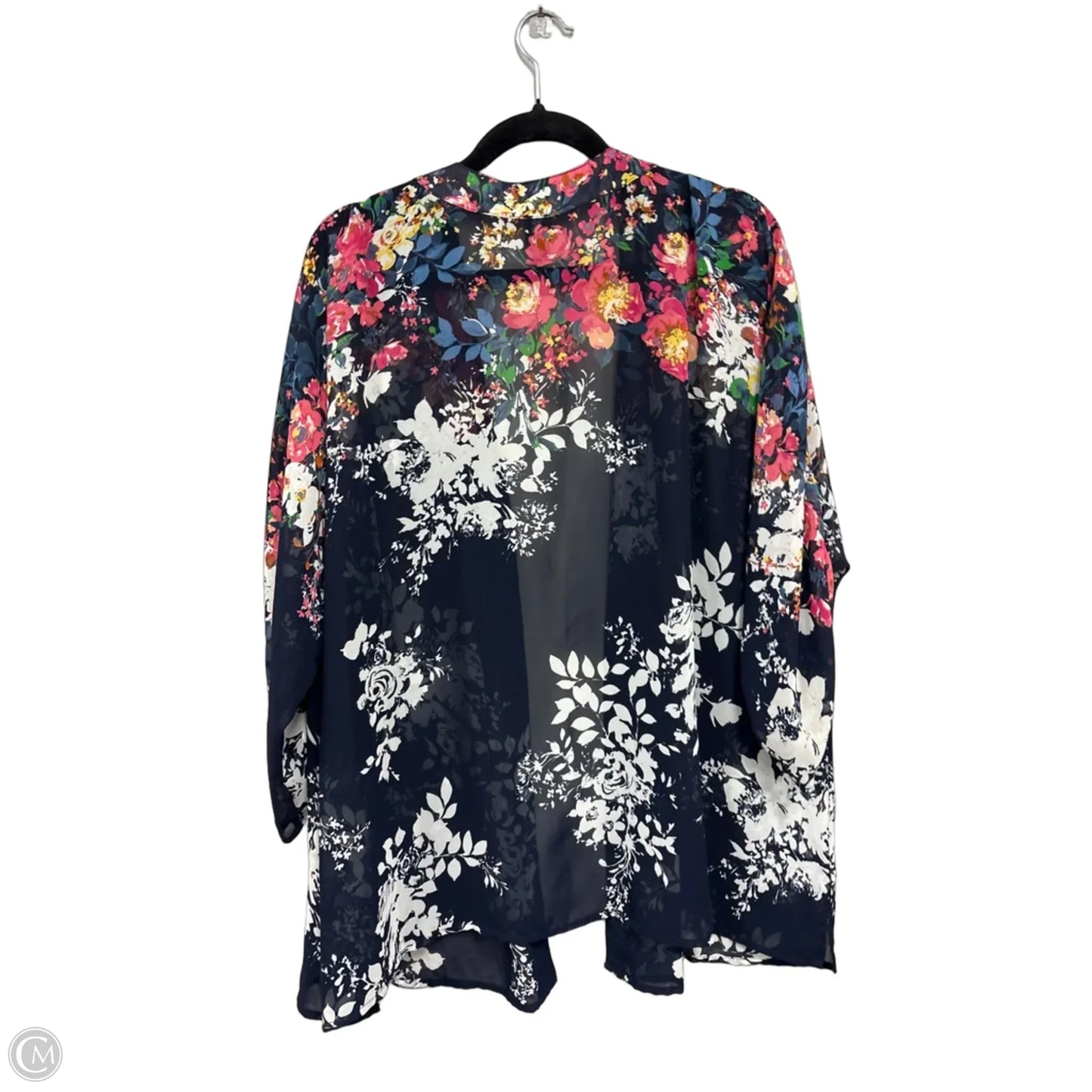 Kimono By Roz And Ali In Blue & Pink, Size: 2x
