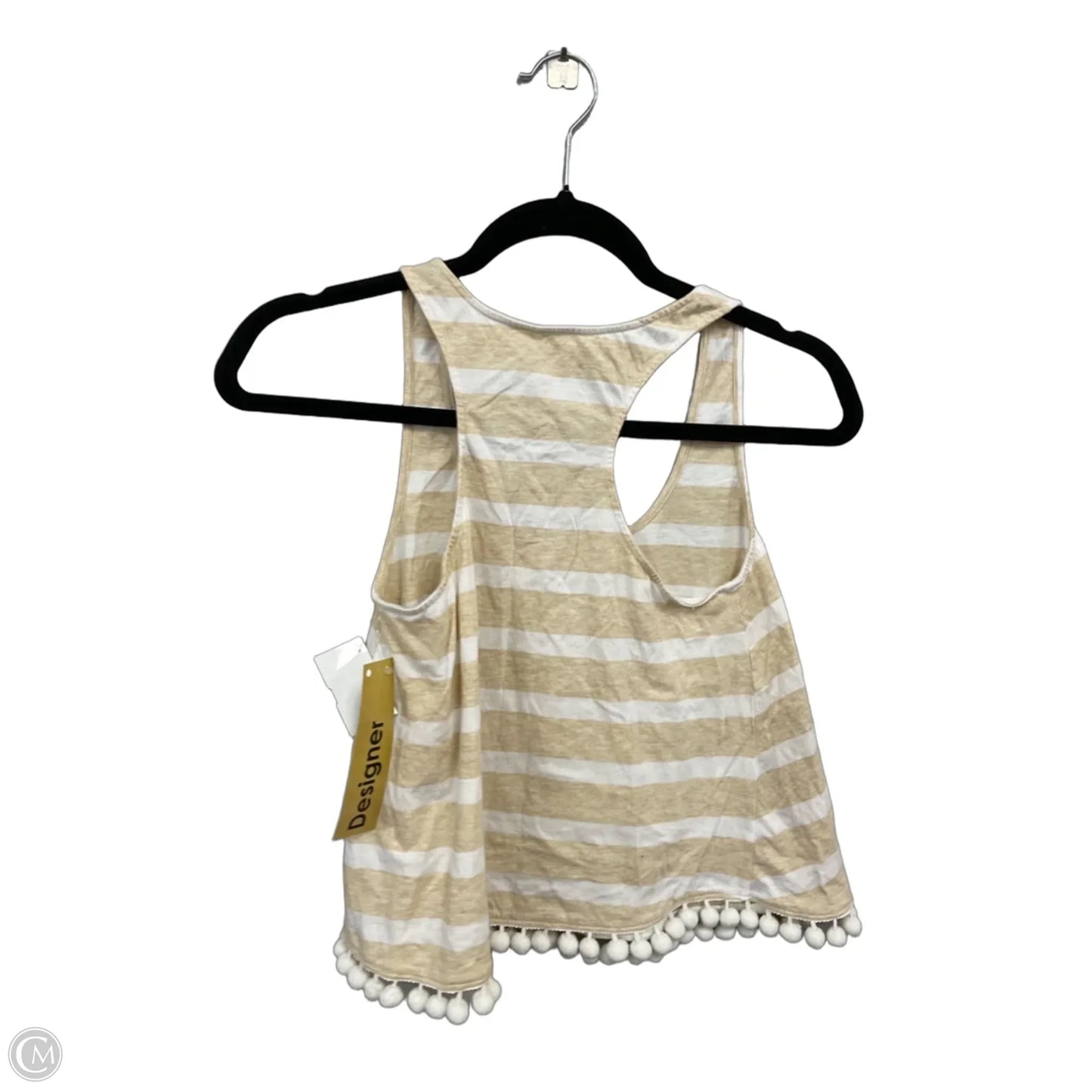 Top Sleeveless Designer By Lilly Pulitzer In Tan & White, Size: Xs