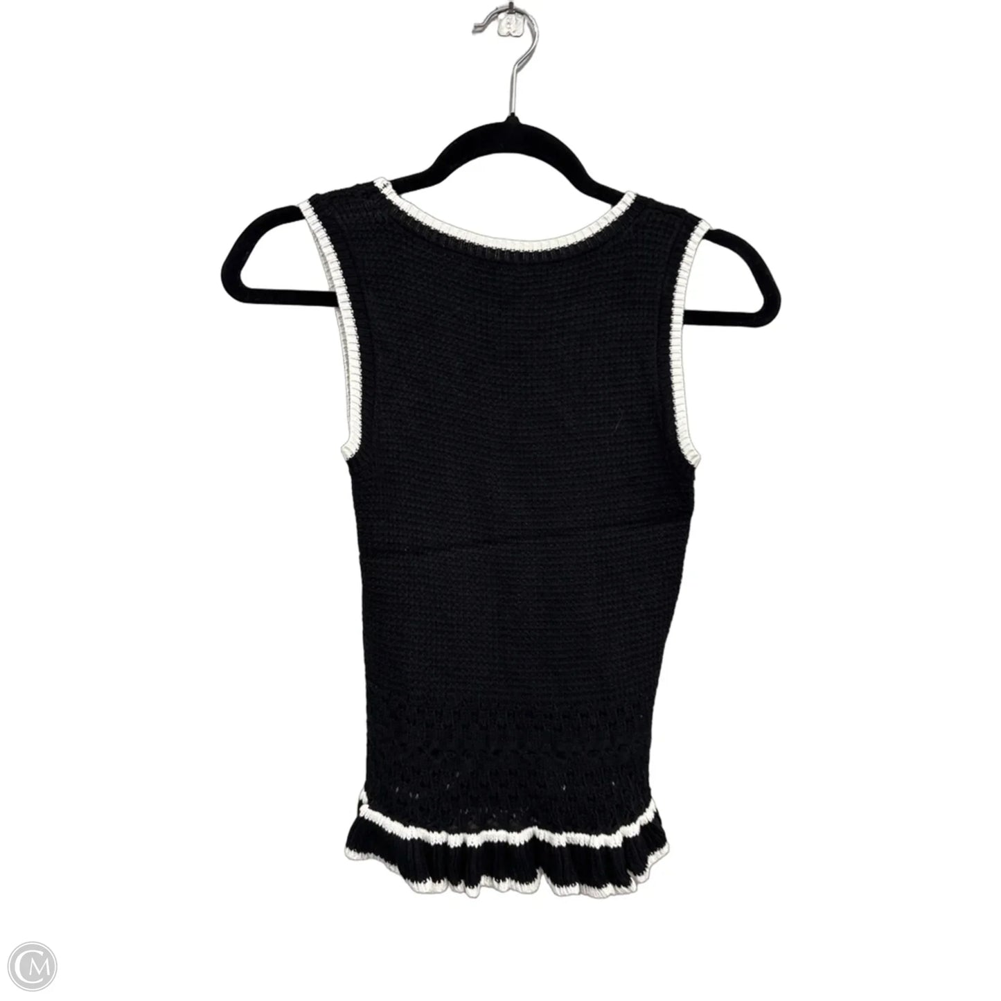 Top Sleeveless By Clothes Mentor In Black & White, Size: Xs