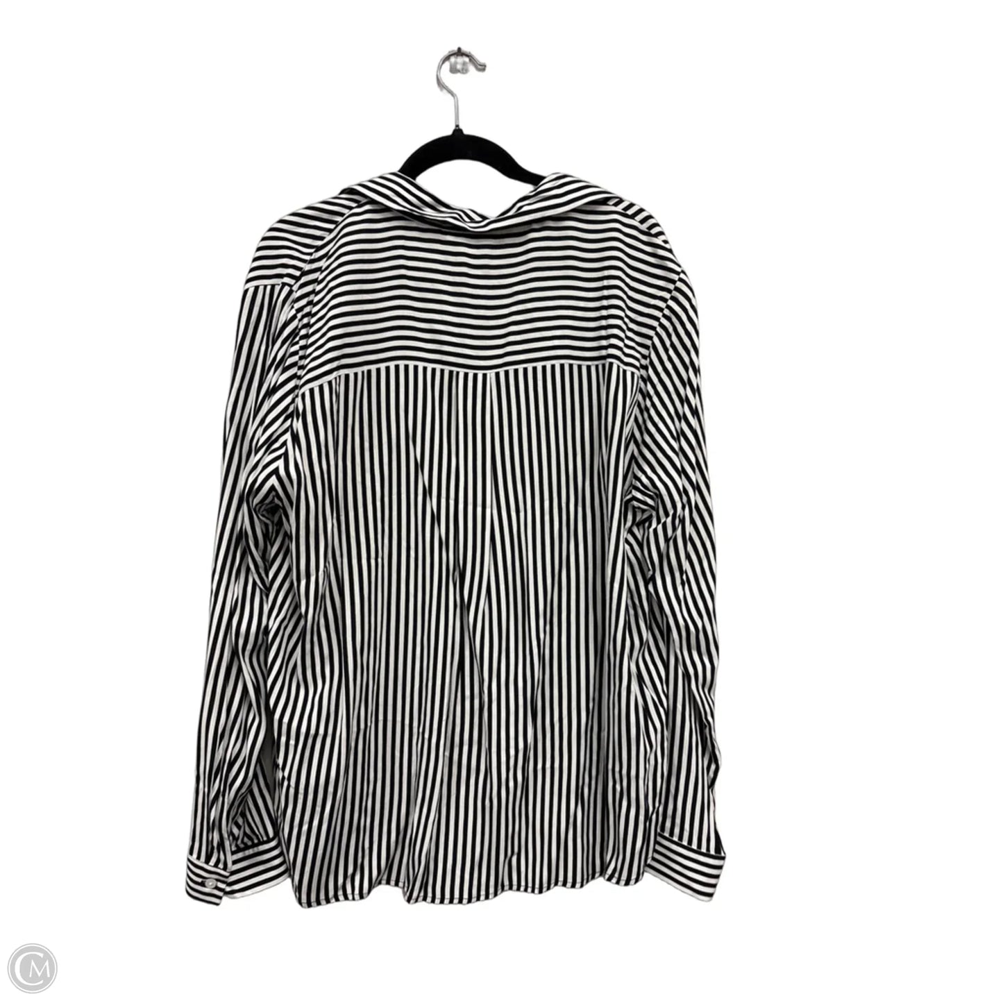 Top Long Sleeve Basic By Fashion Nova In Black & White, Size: 2x