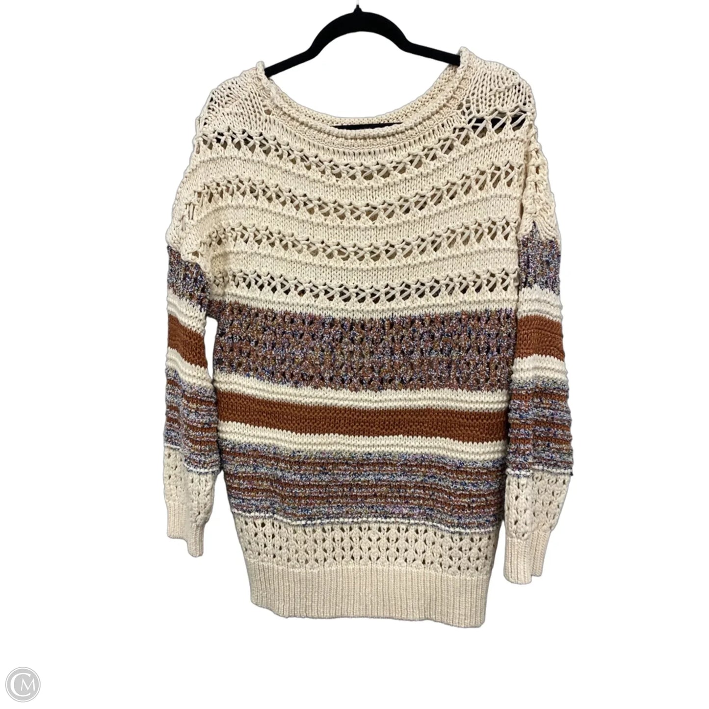 Sweater By Zara In Cream & Tan, Size: S