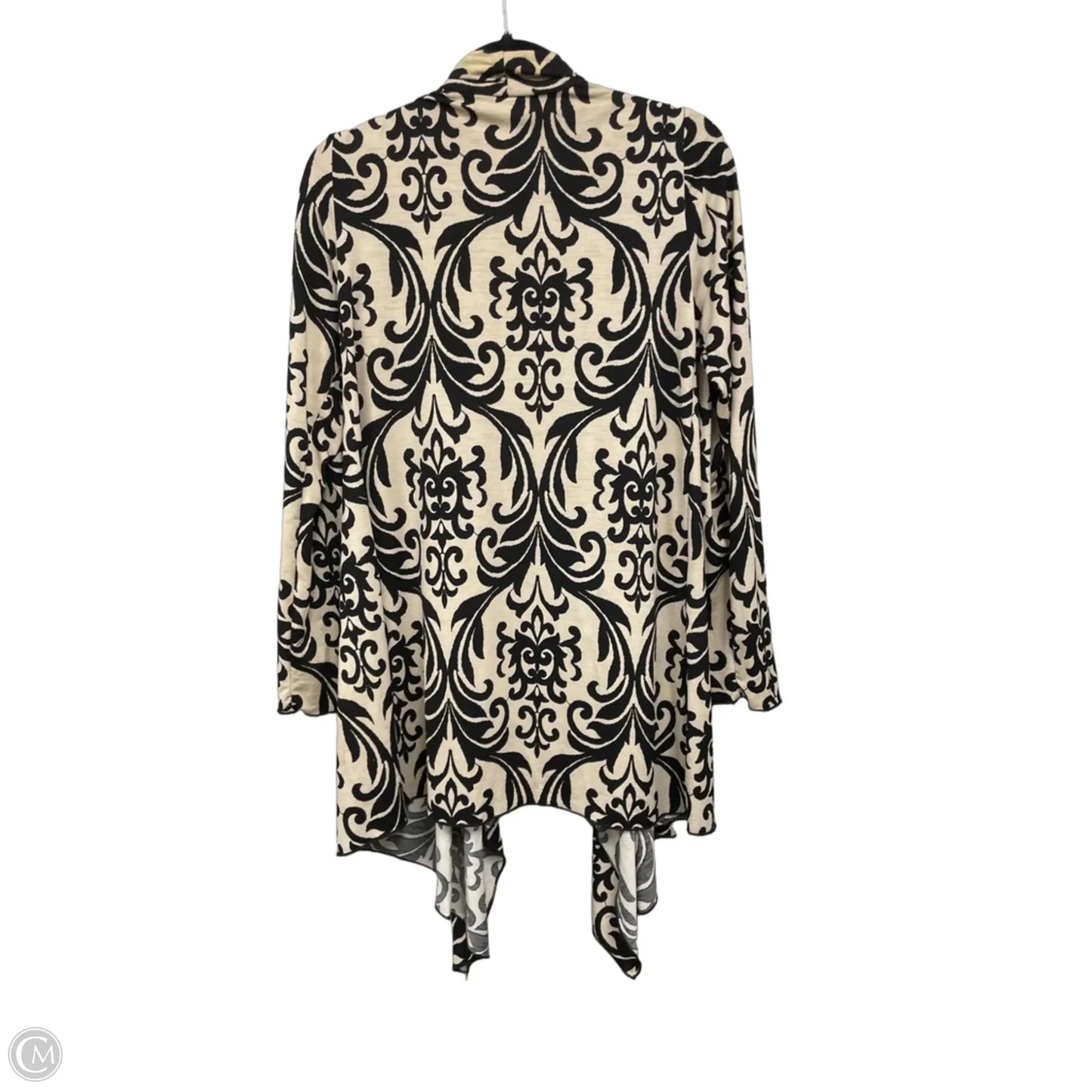 Sweater By Emerald In Black & Cream, Size: L