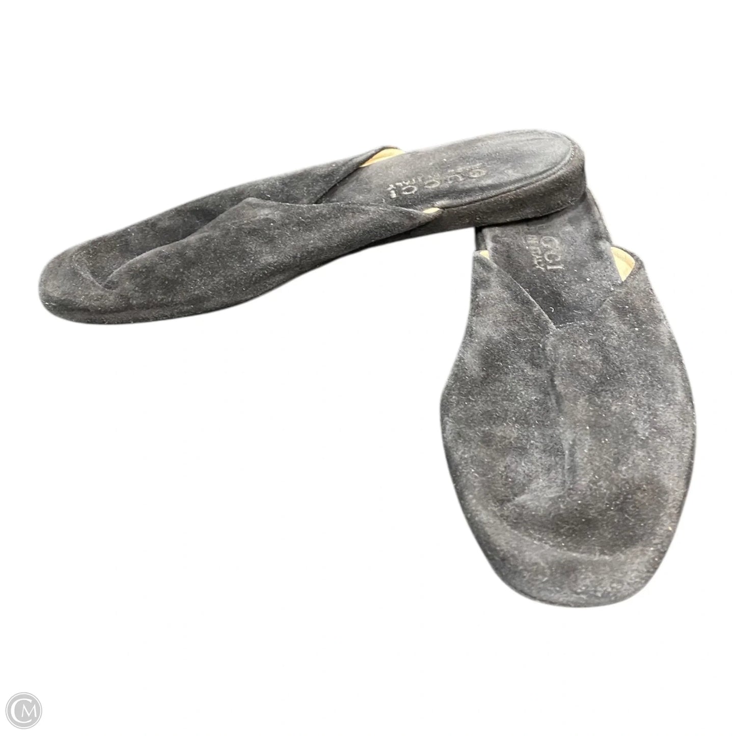 Slippers Luxury Designer By Gucci In Black, Size: 5