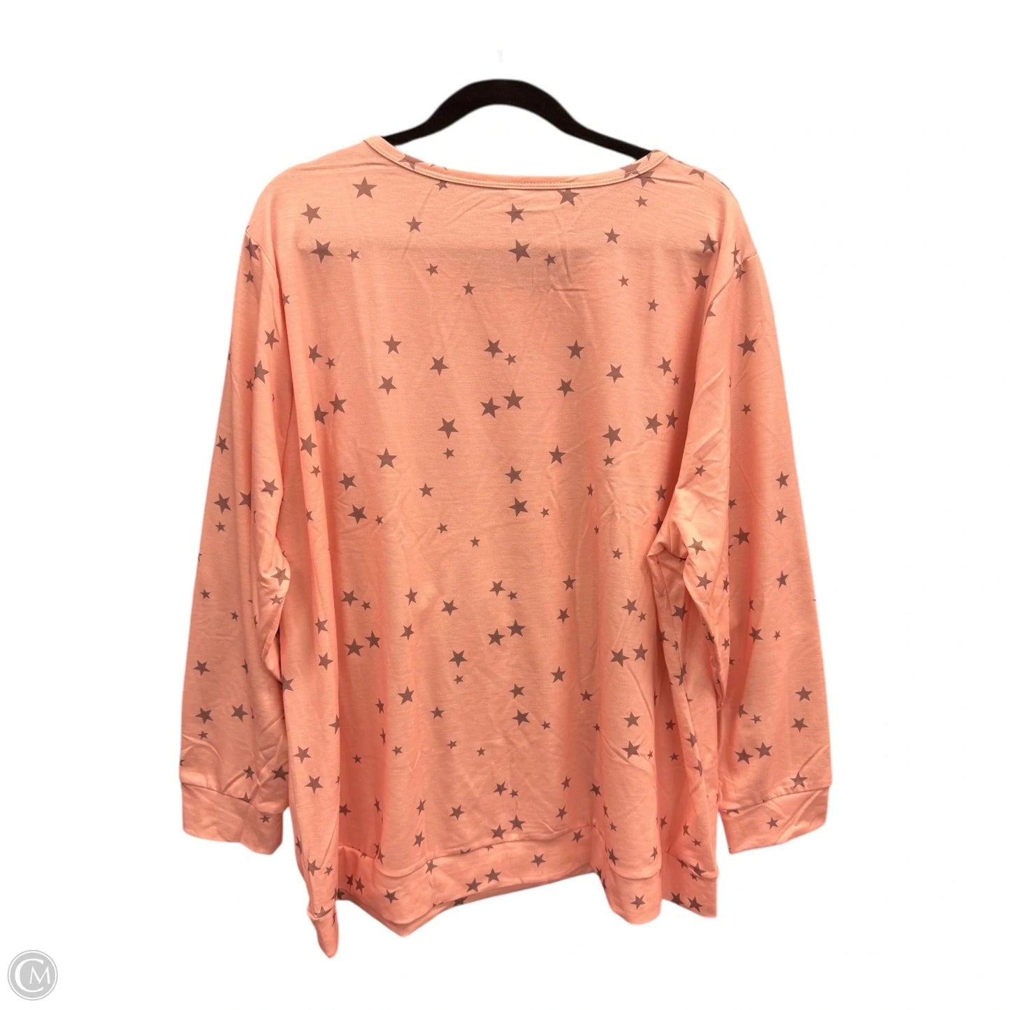 Top Long Sleeve By Clothes Mentor In Pink, Size: 4x