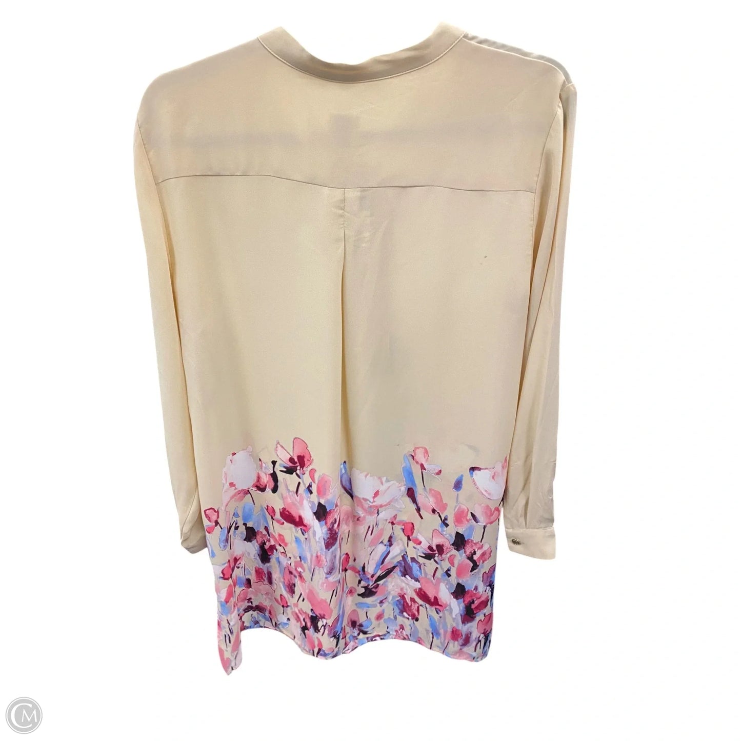 Tunic Long Sleeve By Ann Taylor In Pink & Tan, Size: L