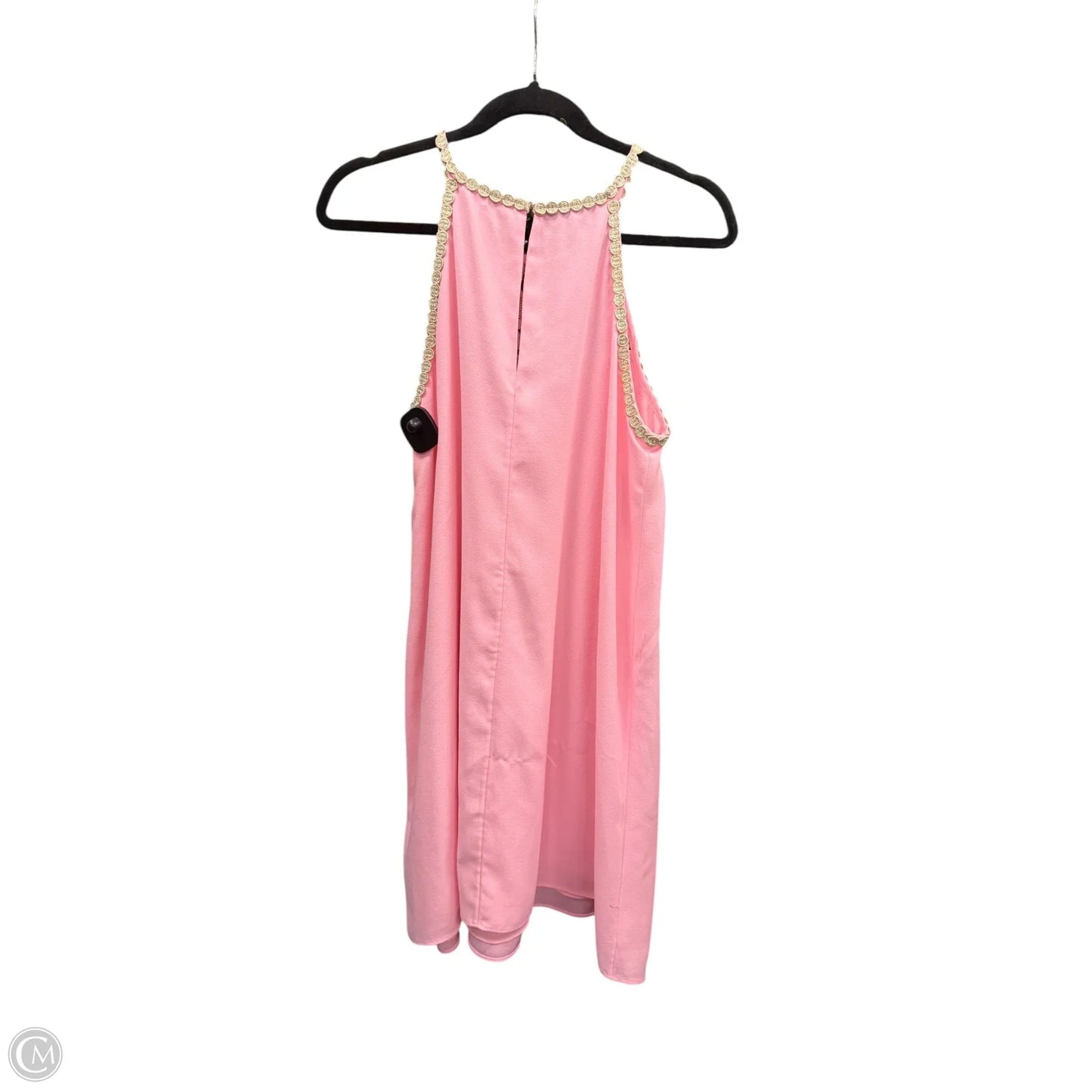 Dress Designer By Lilly Pulitzer In Gold & Pink, Size: 16