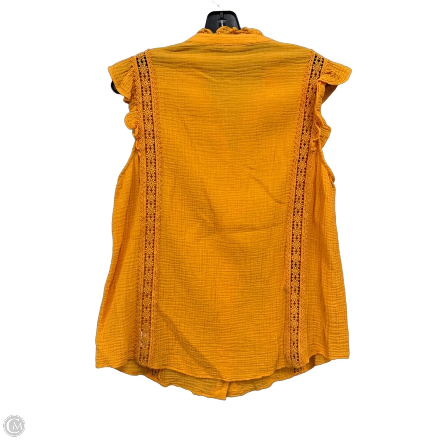 Top Short Sleeve By Draper James In Gold, Size: L