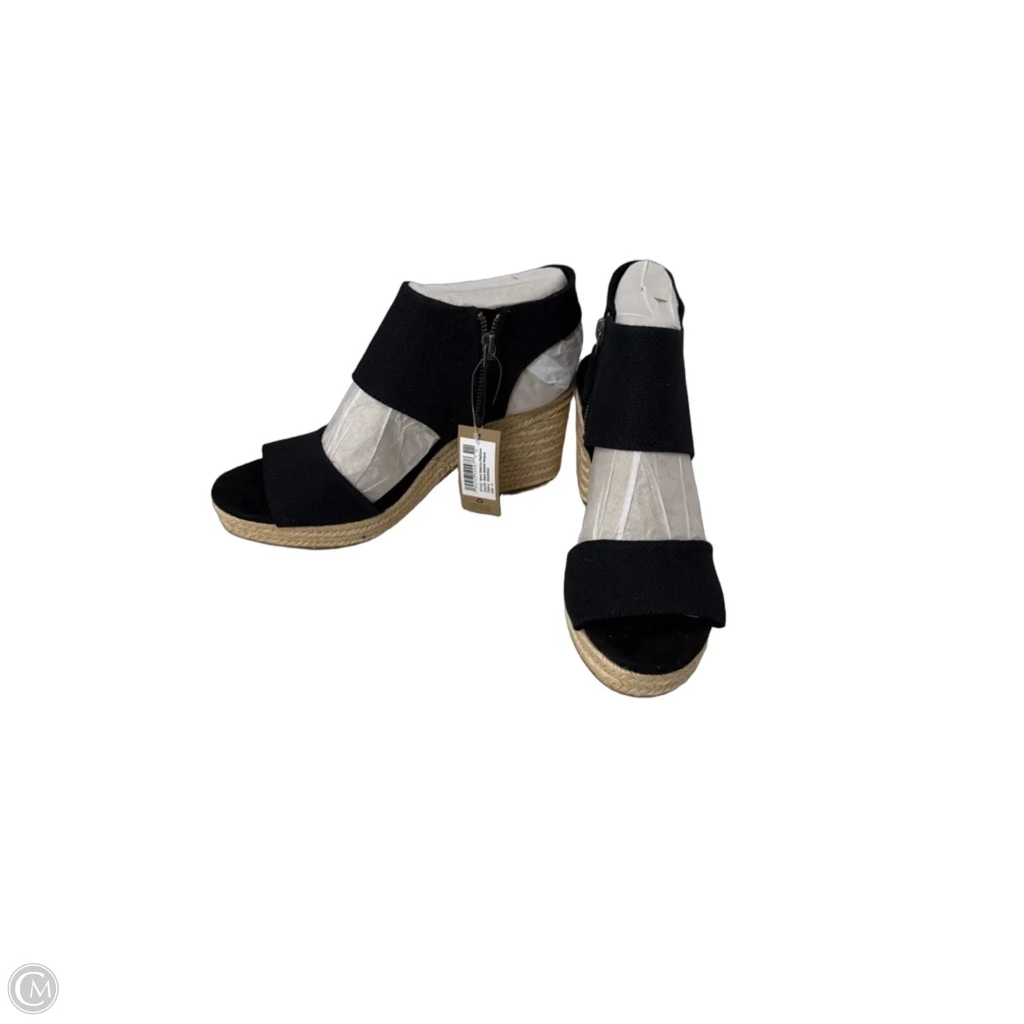Sandals Heels Block By Toms In Black & Tan, Size: 11