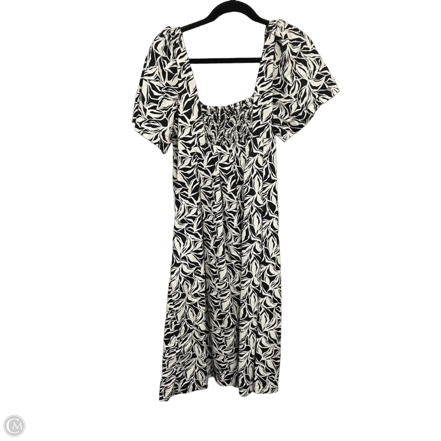Dress Casual Midi By A New Day In Black & Cream, Size: 12