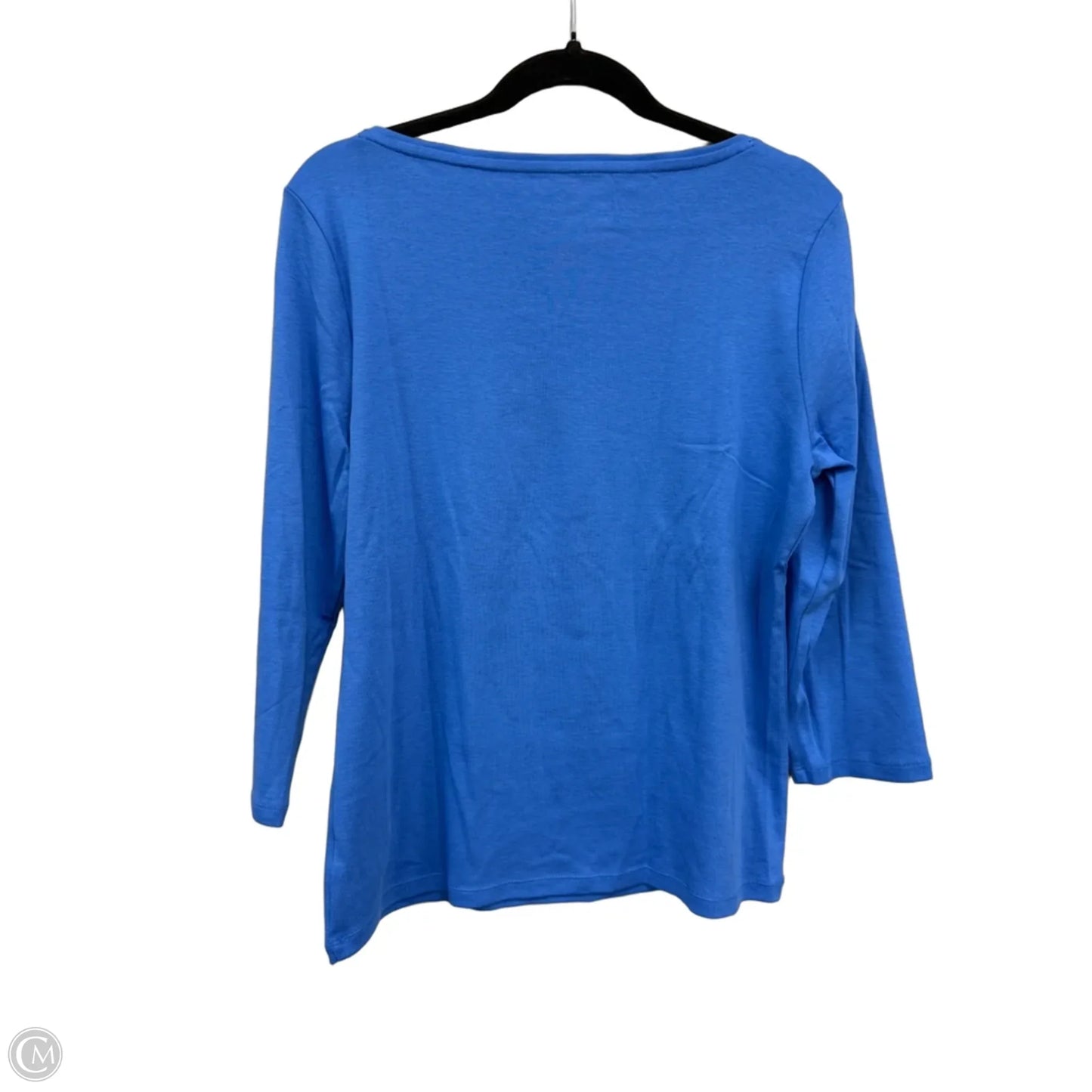 Top 3/4 Sleeve By Talbots In Blue, Size: L