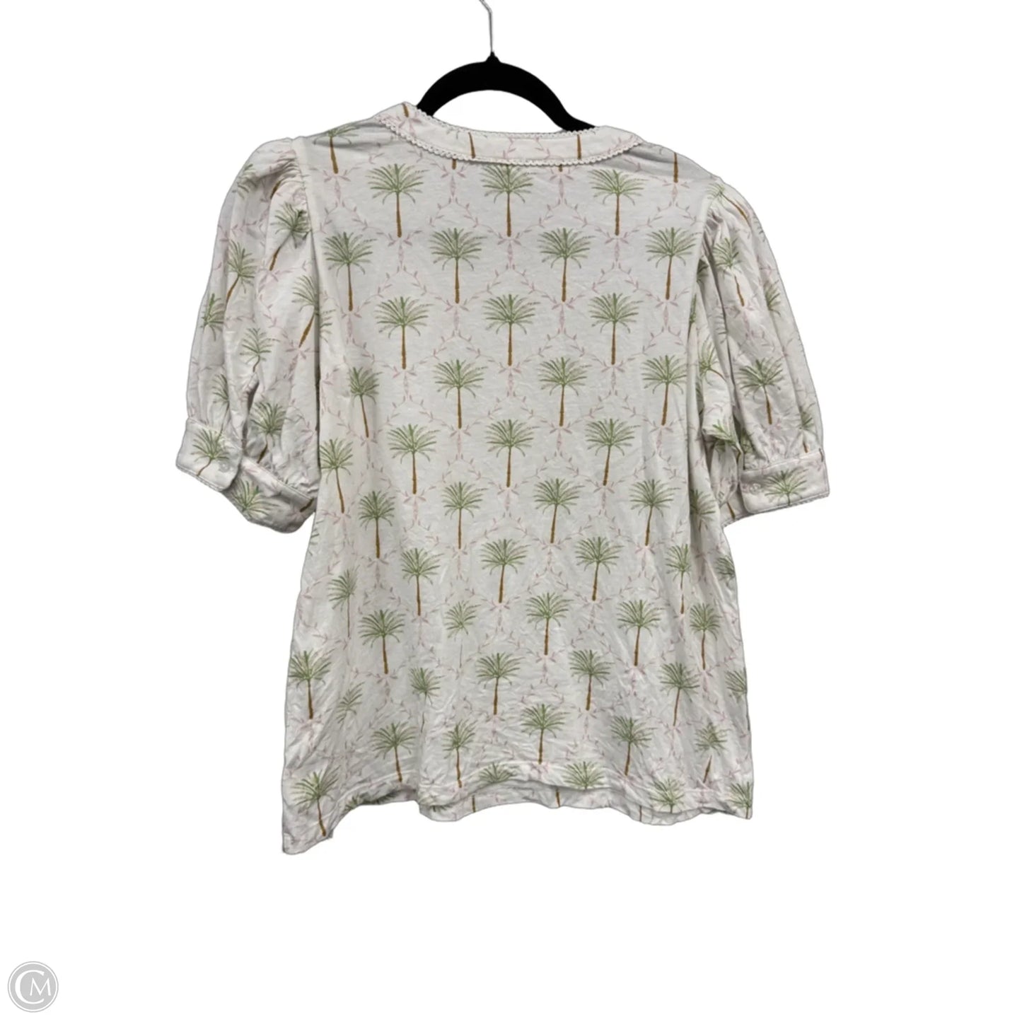 Top Short Sleeve By Crown And Ivy In Green & Pink, Size: S