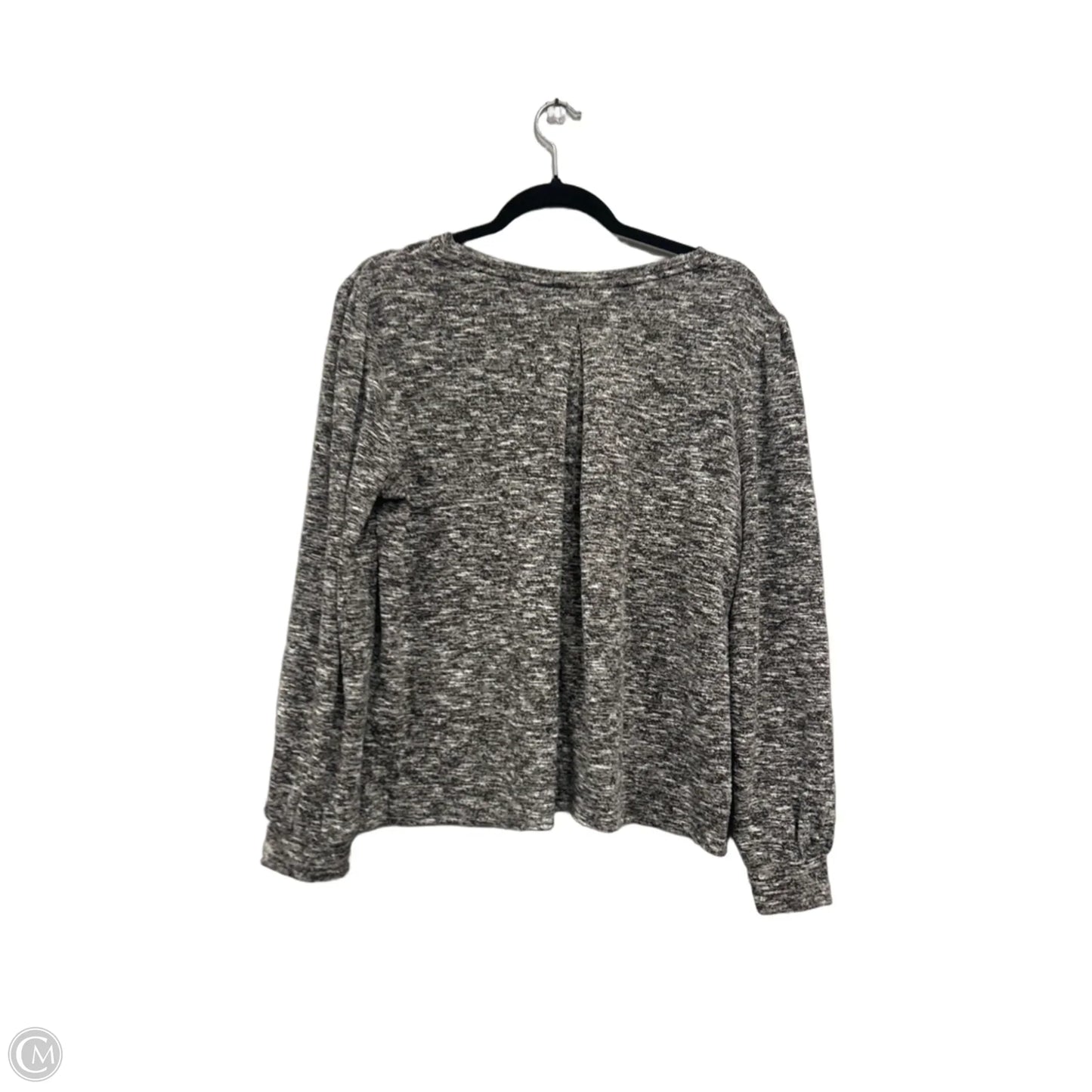 Top Long Sleeve By Caslon In Black & White, Size: L