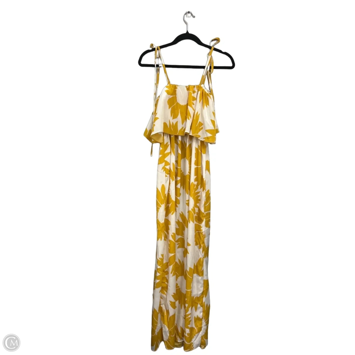 Dress Casual Maxi By Clothes Mentor In Gold & White, Size: S