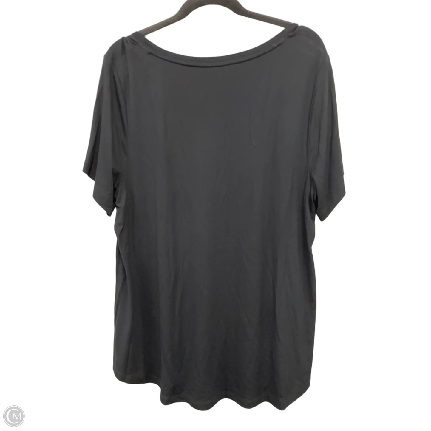Top Short Sleeve Basic By Jm Collections In Black, Size: 2x