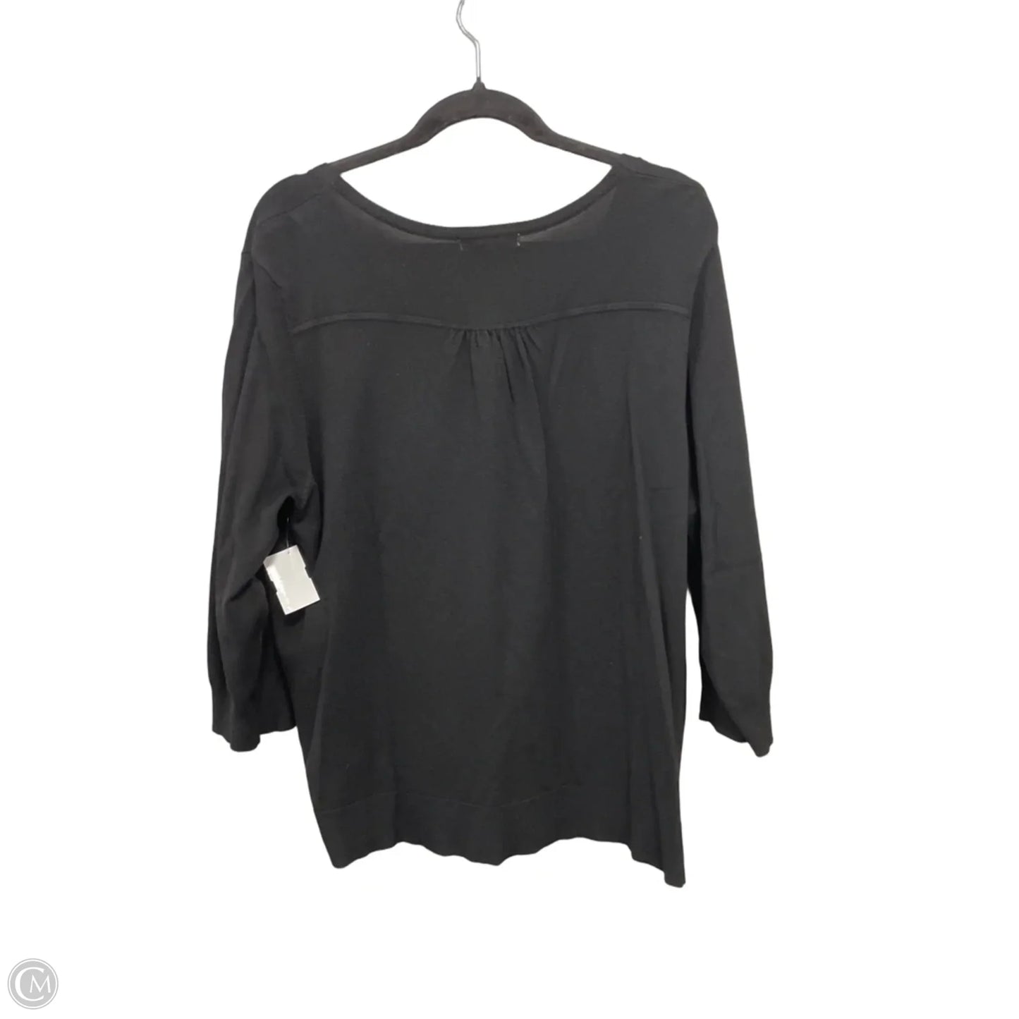 Cardigan By Roz And Ali In Black, Size: 3x