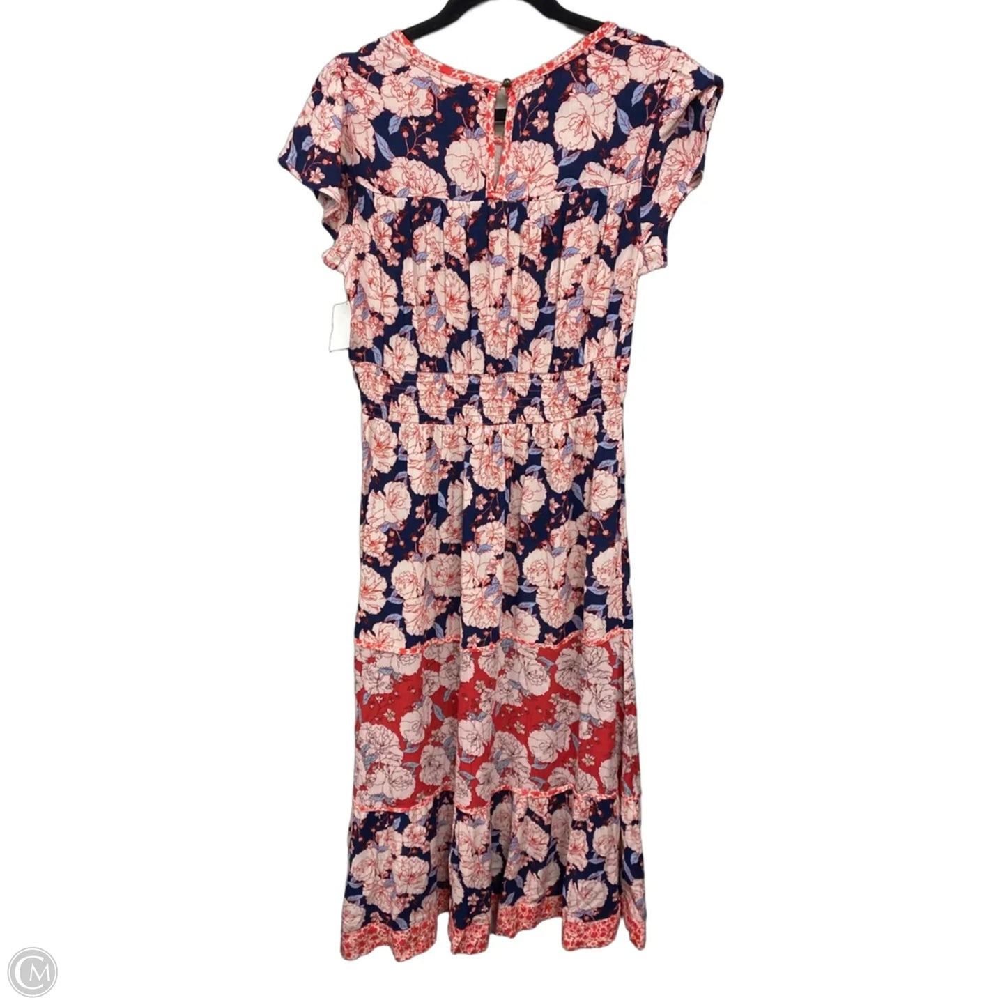 Dress Casual Midi By Knox Rose In Blue & Red, Size: S