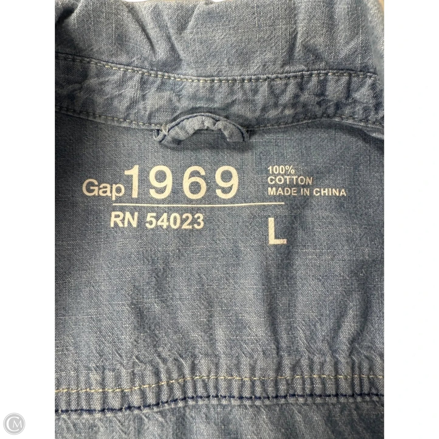 Top Long Sleeve By Gap In Blue, Size: L