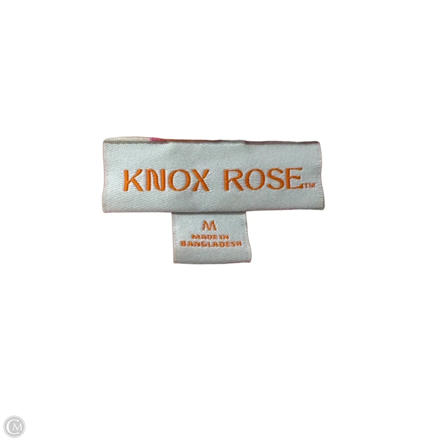Top Short Sleeve By Knox Rose In Cream & Orange, Size: M