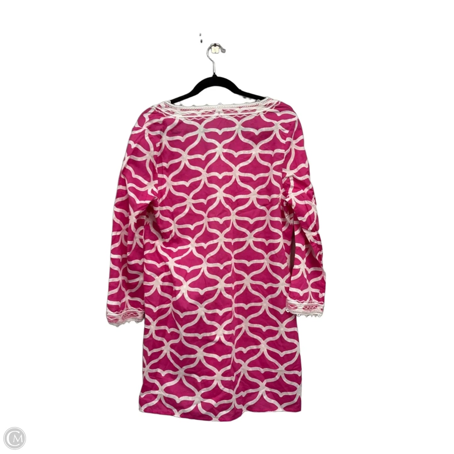 Swimwear Cover-up By Vineyard Vines In Pink & White, Size: L