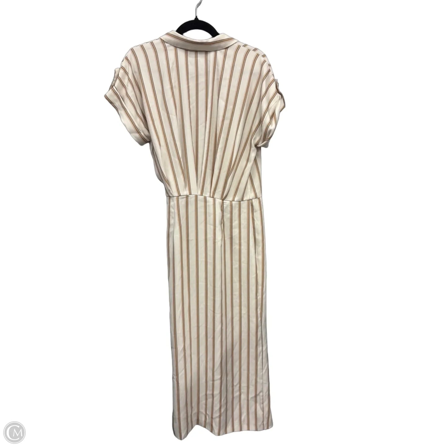 Dress Casual Maxi By Zara In Cream & Tan, Size: S