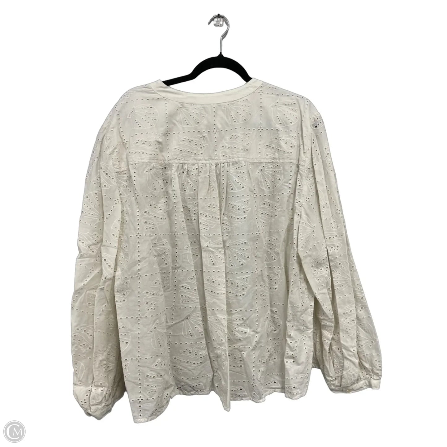 Top Long Sleeve By Universal Thread In Cream, Size: Xxl
