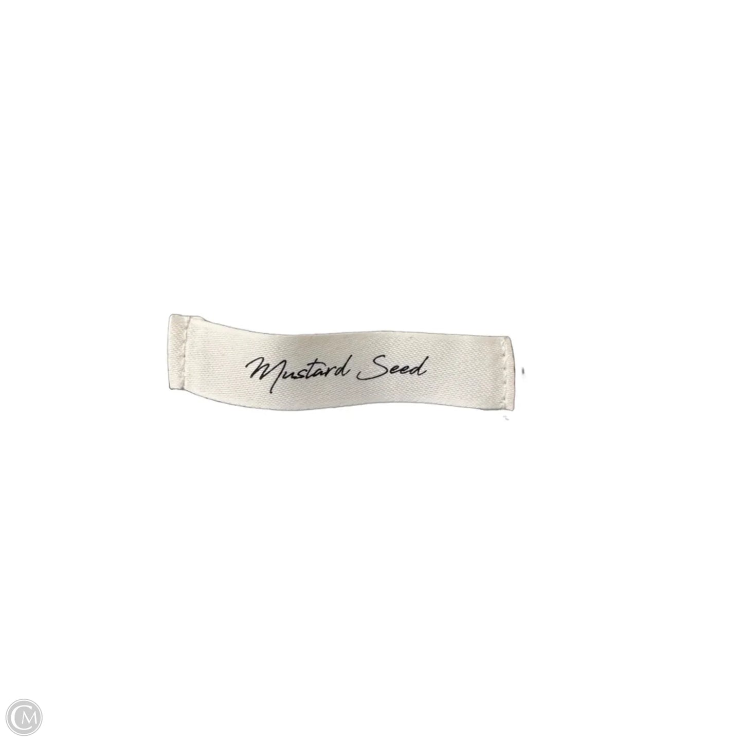 Sweater Short Sleeve By Mustard Seed In Blue & White, Size: M