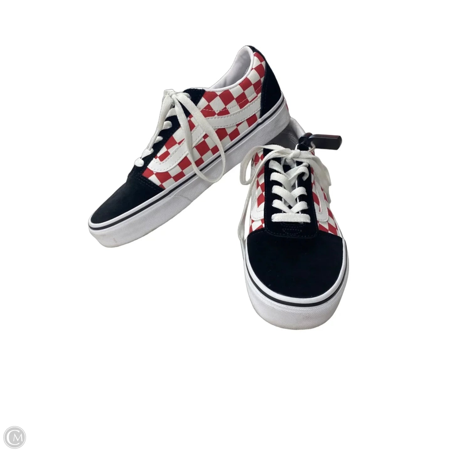 Shoes Sneakers By Vans In Black & Red, Size: 7