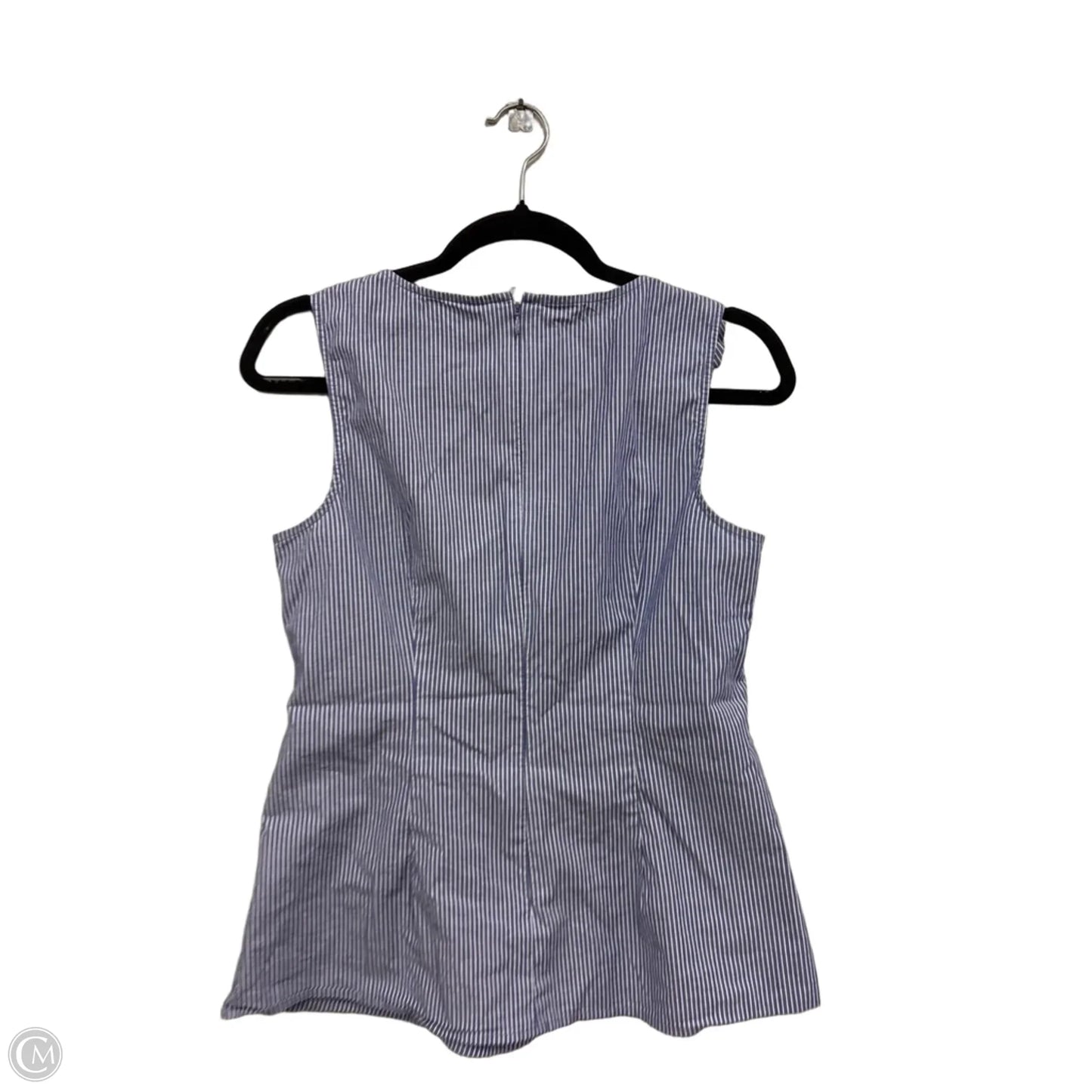 Top Sleeveless By Banana Republic In Blue & White, Size: 6