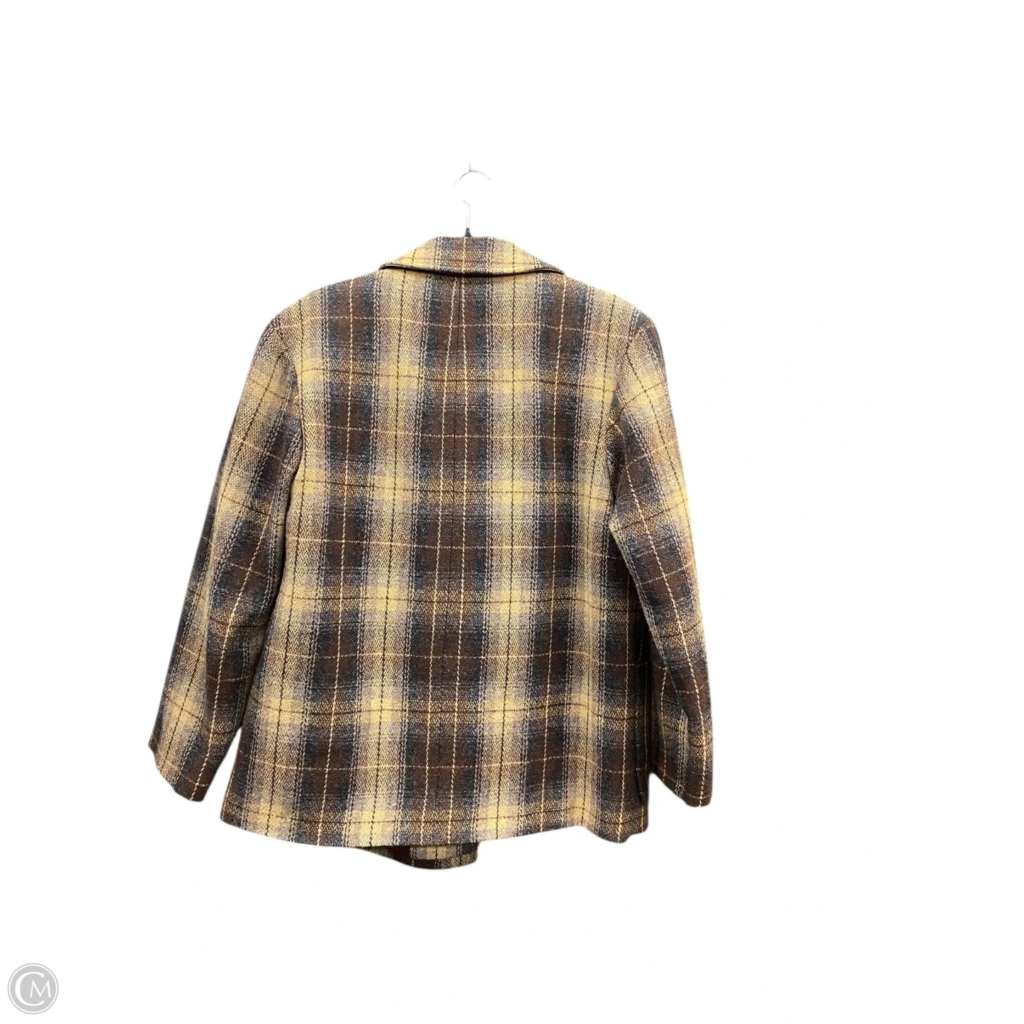 Coat Wool By Cmb In Plaid Pattern, Size: M