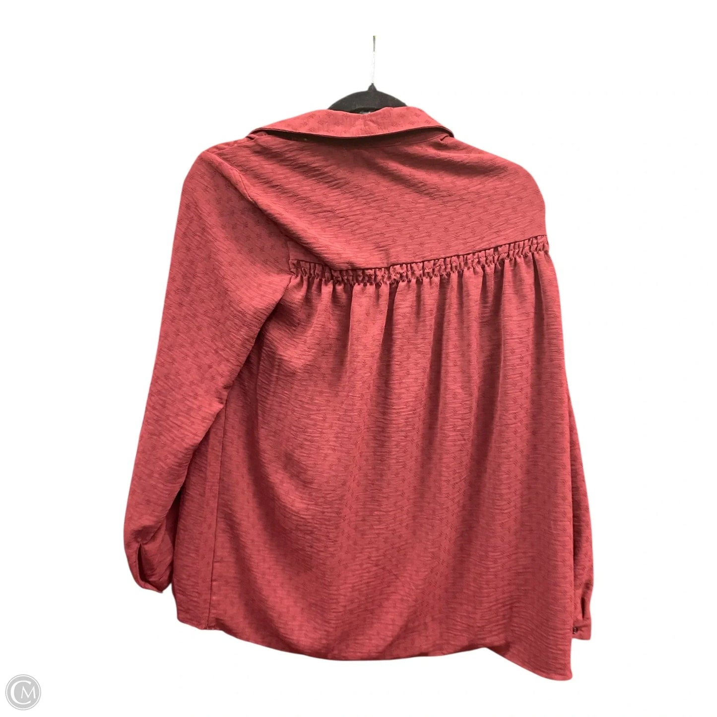 Blouse Long Sleeve By Wonderly In Maroon, Size: M