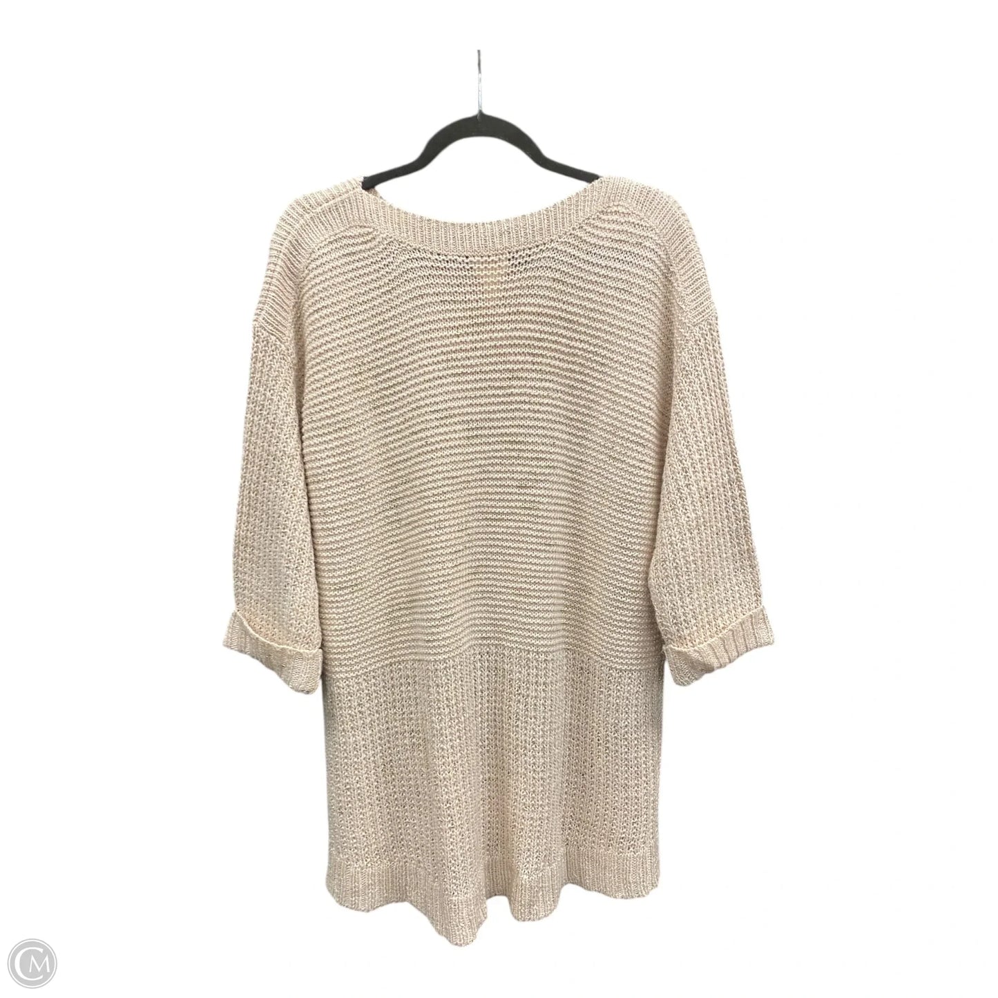 Sweater By Chicos In Pink & Silver, Size: Xl