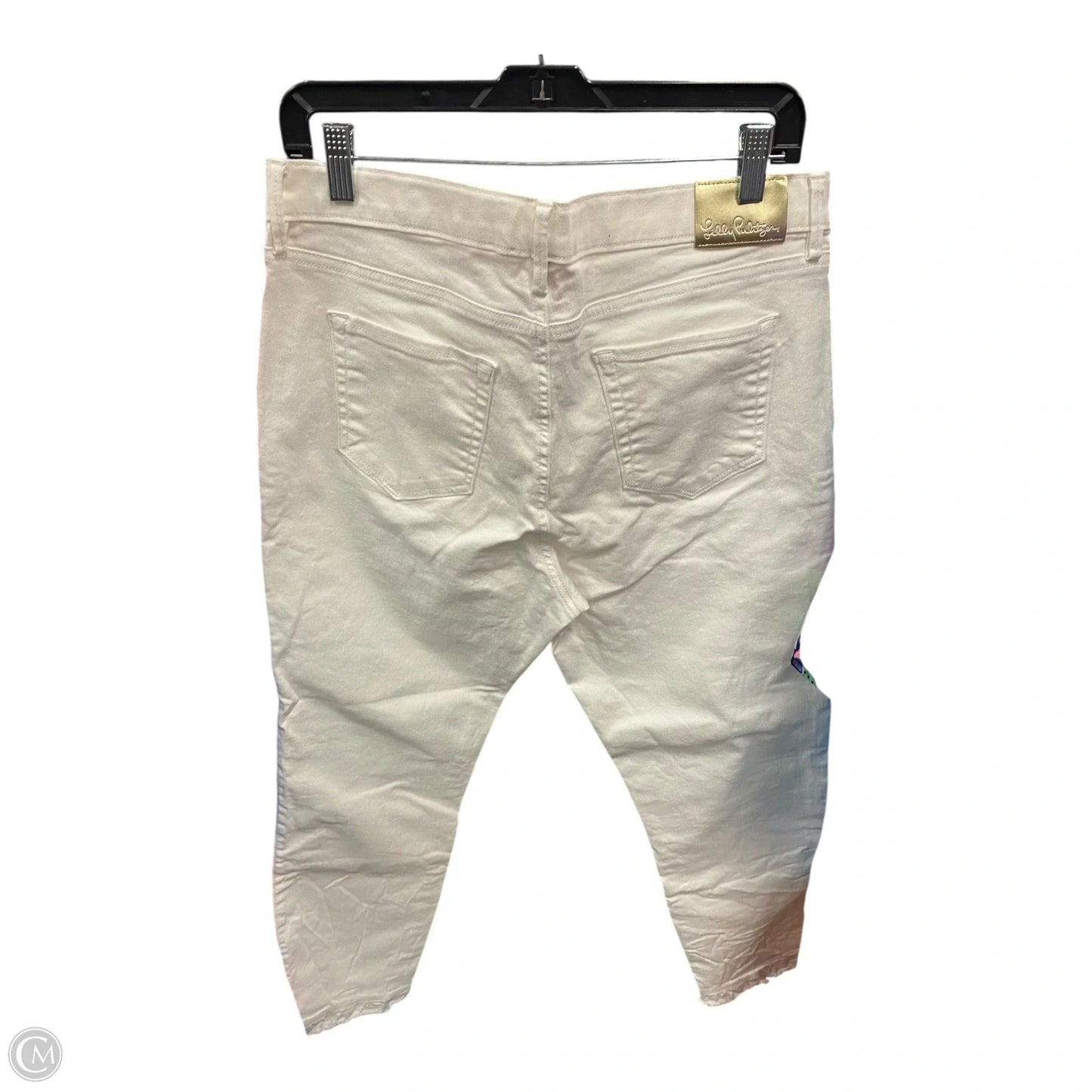 Jeans Designer By Lilly Pulitzer In White, Size: 14
