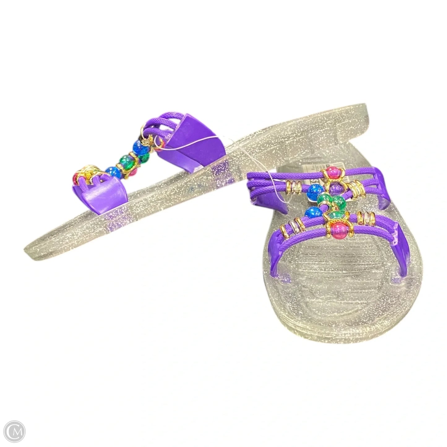 Sandals Flats By Clothes Mentor In Purple, Size: 8