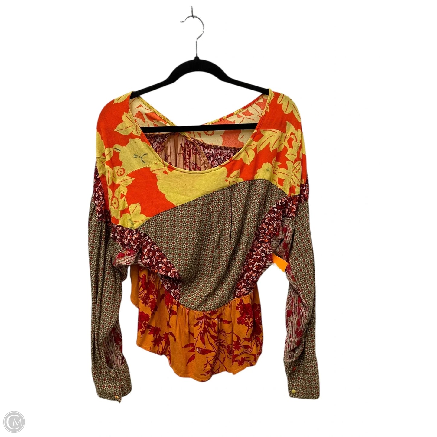 Top Long Sleeve By Free People In Floral Print, Size: M