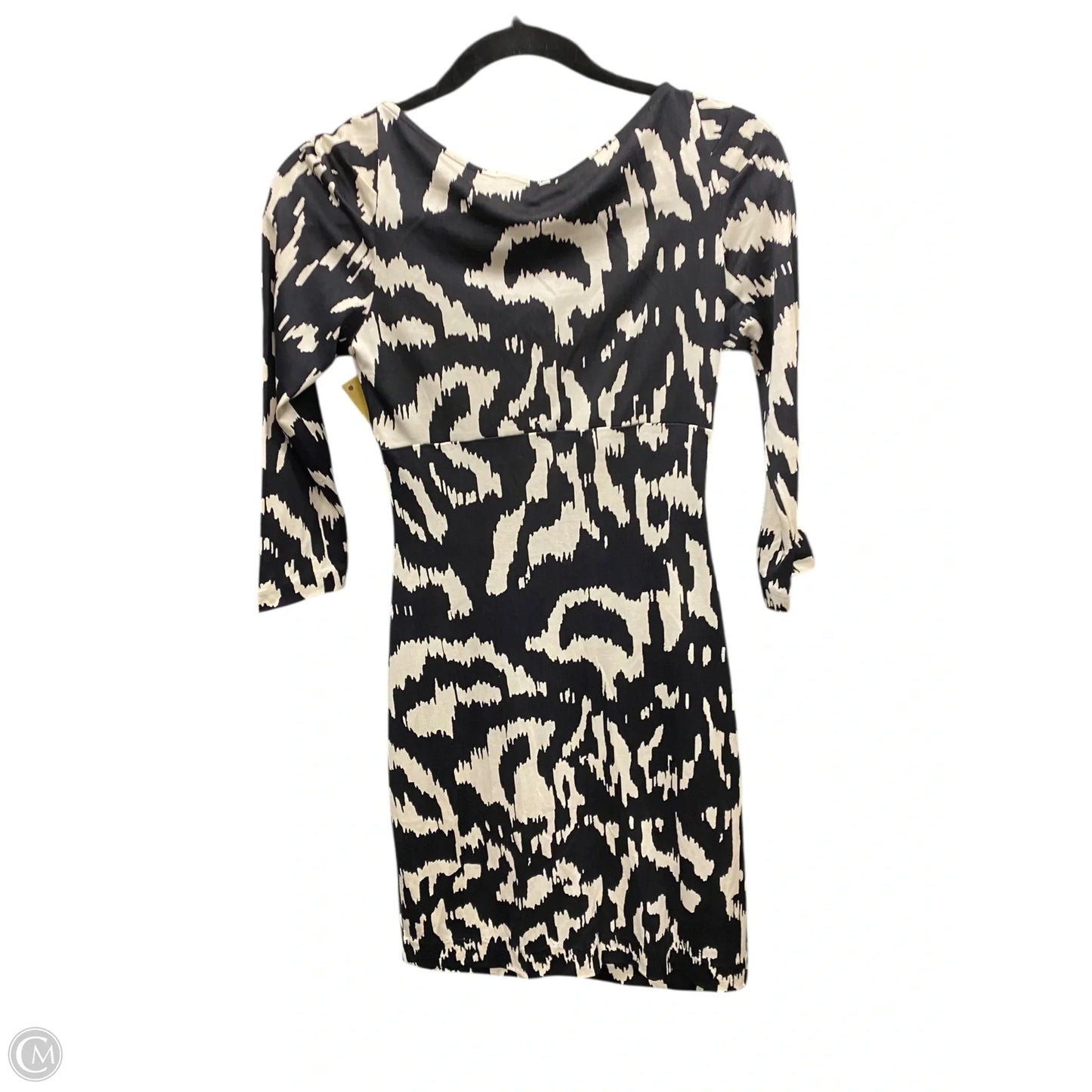 Dress Designer By Diane Von Furstenberg In Black & Cream, Size: 4