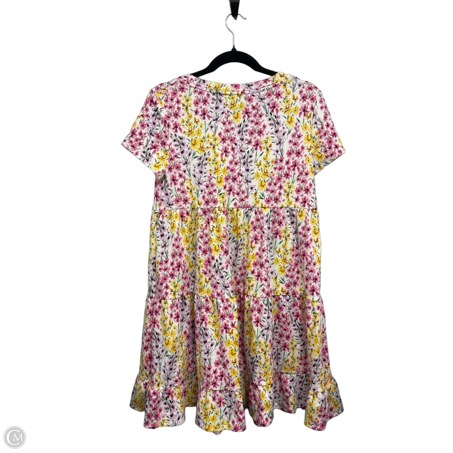 Dress Casual Short By Crown And Ivy In Pink & Yellow, Size: S