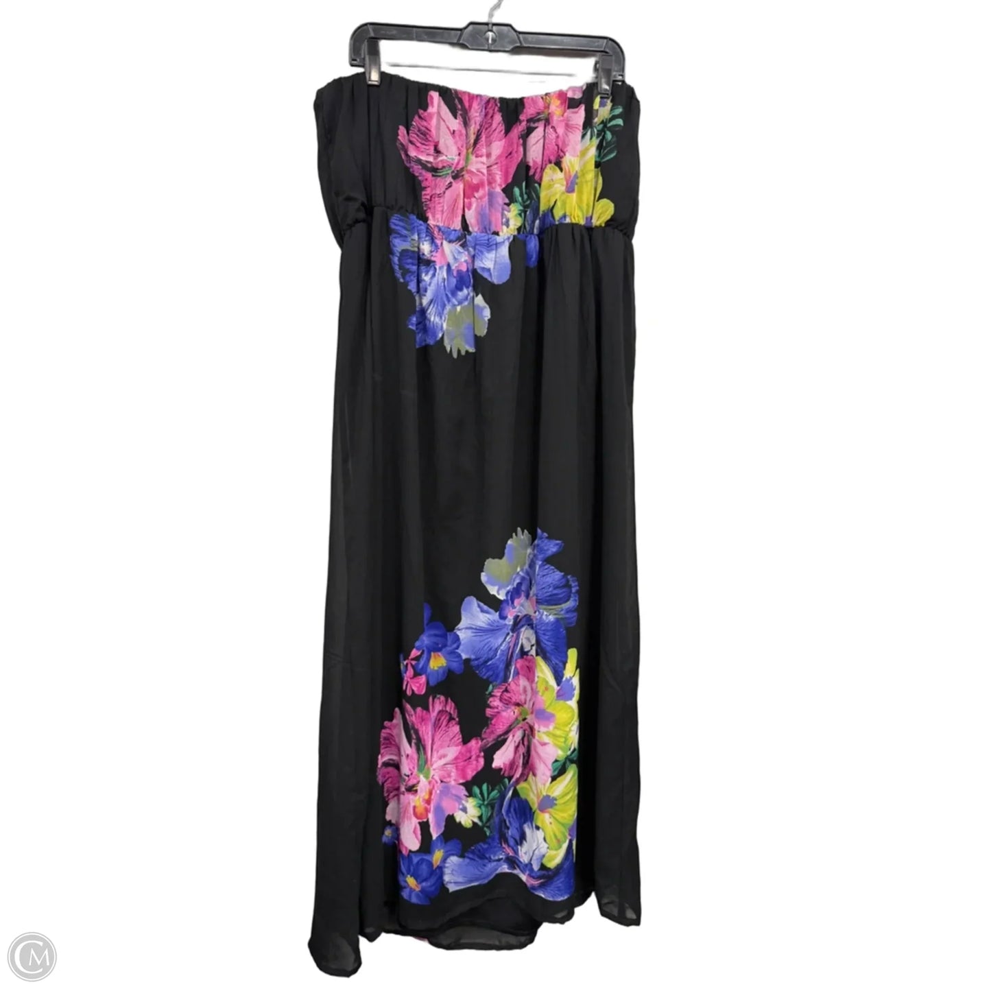 Dress Casual Maxi By Mlle Gabrielle In Black & Pink, Size: 2x