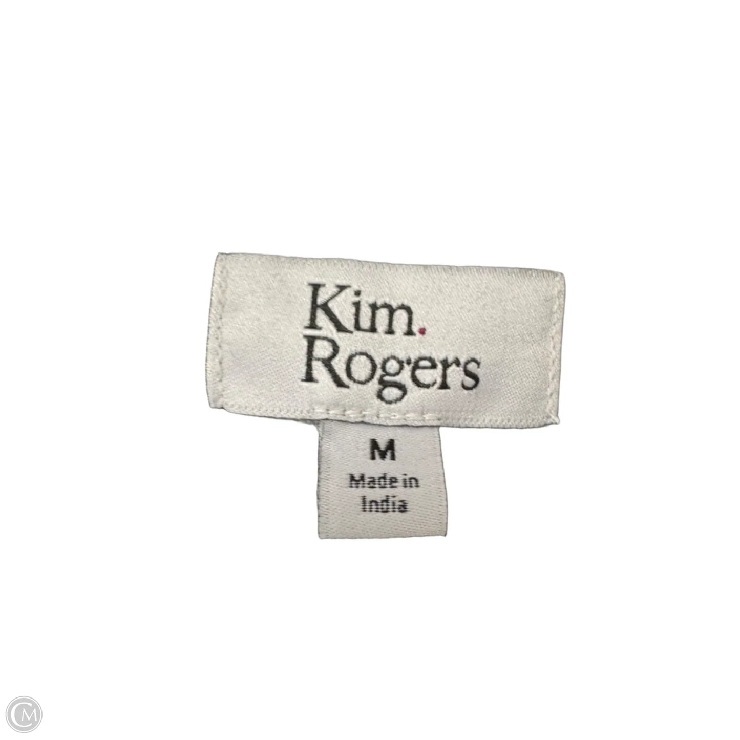 Top Long Sleeve By Kim Rogers In Black & White, Size: M