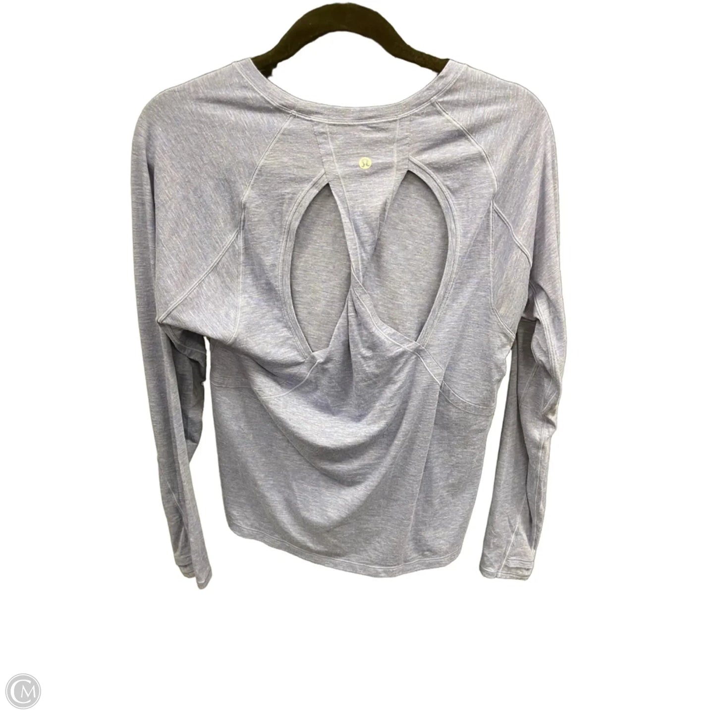 Athletic Top Long Sleeve Collar By Lululemon In Blue, Size: M