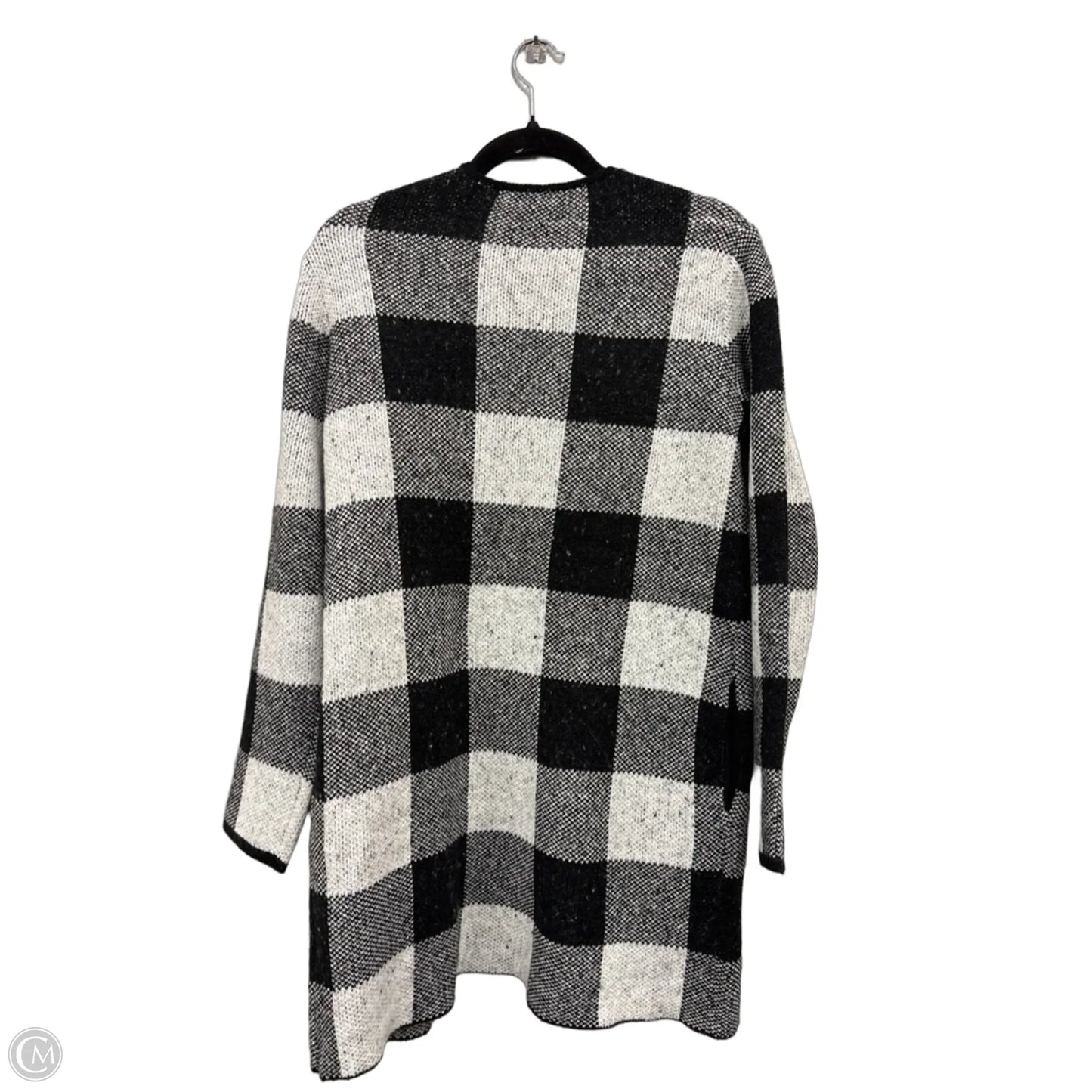 Sweater Cardigan By By Design In Black & White, Size: M