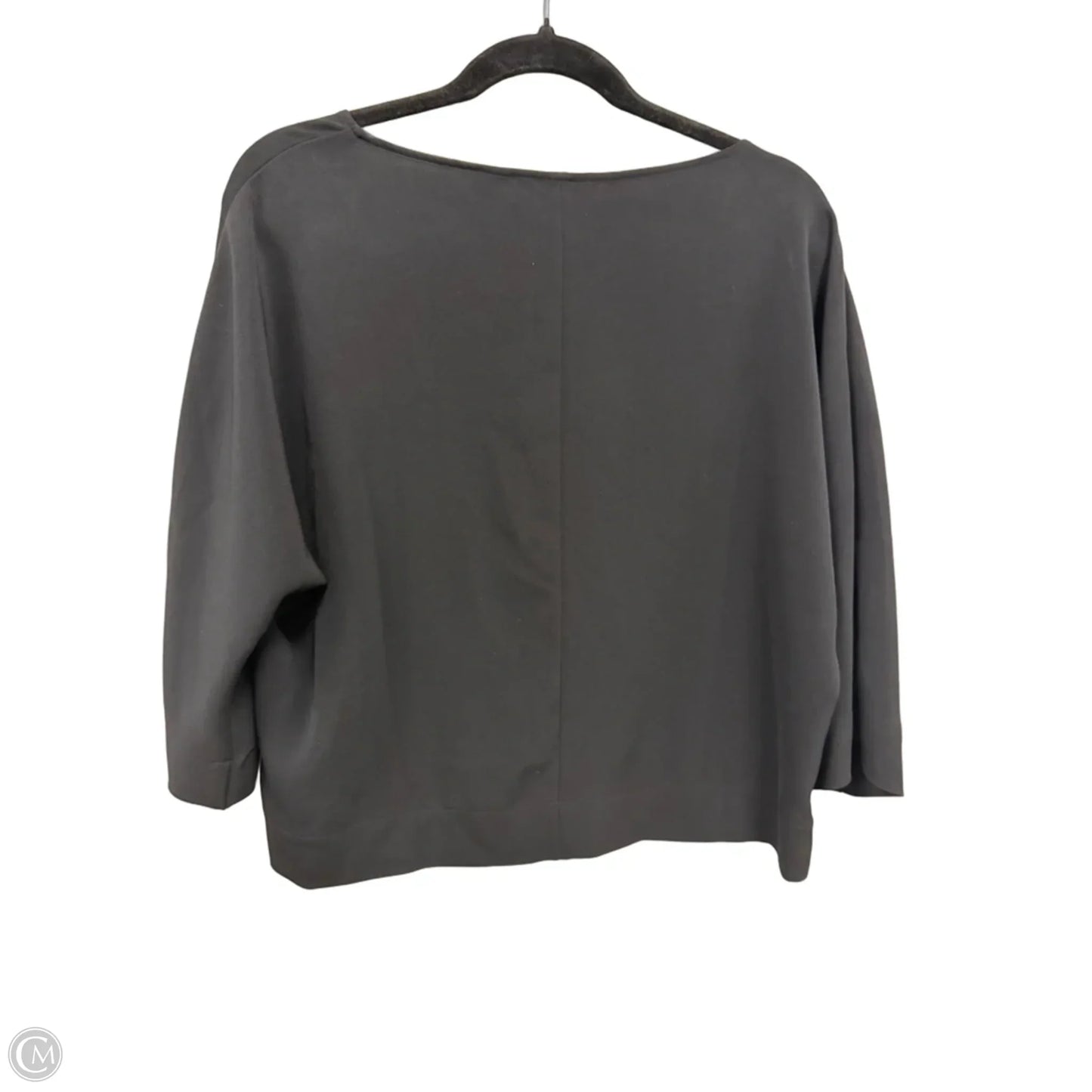 Top 3/4 Sleeve By Uniqlo In Black, Size: S