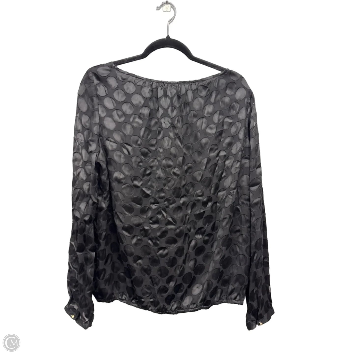 Blouse Long Sleeve By C Wonder In Black, Size: L