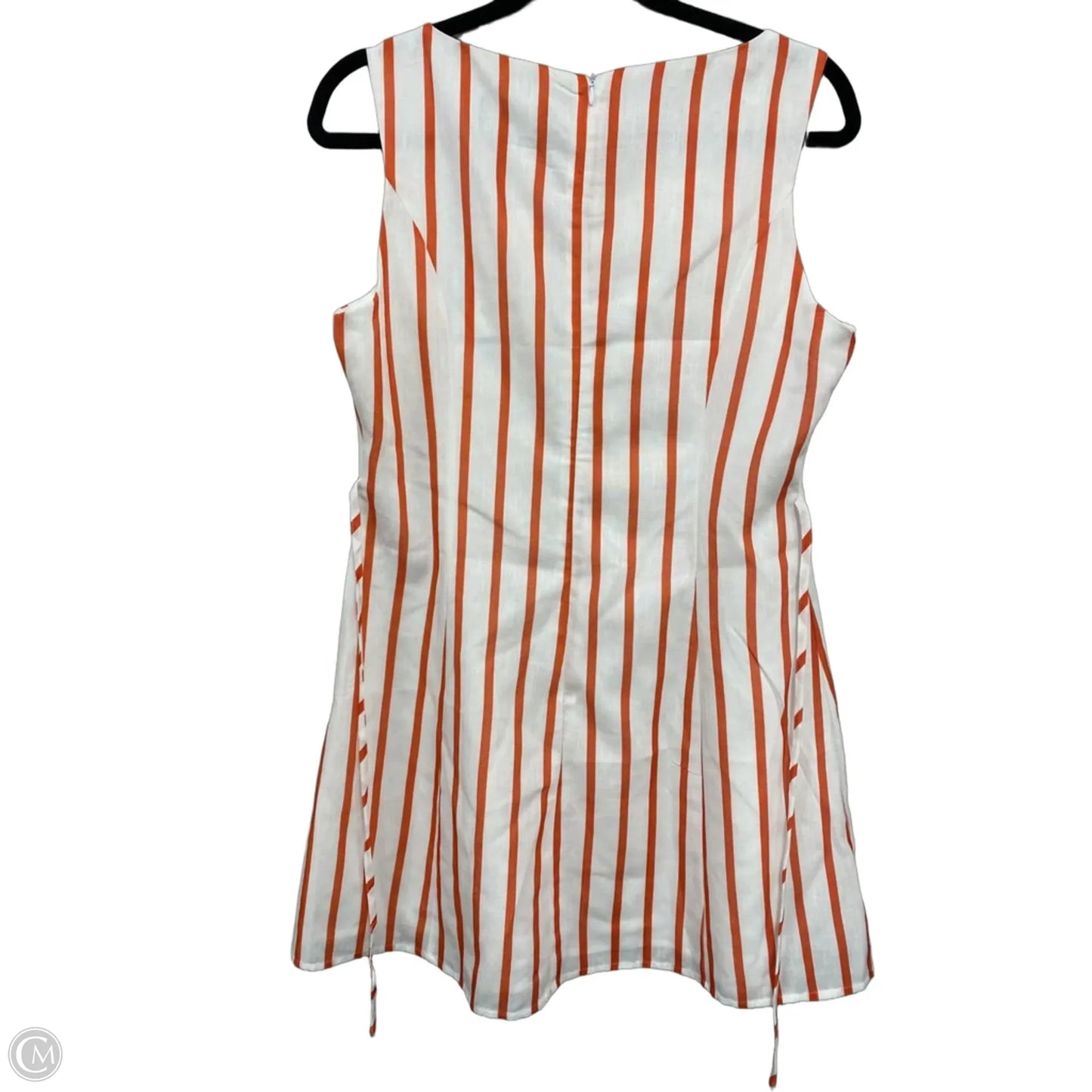 Dress Casual Short By Cider In Orange & White, Size: L