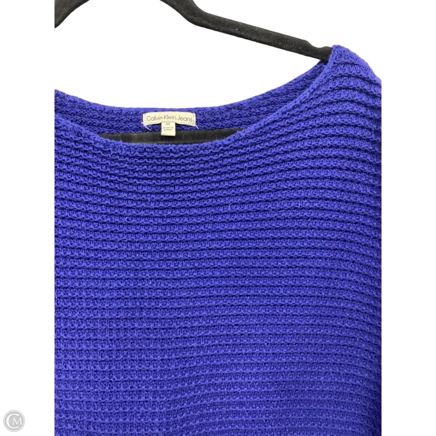 Sweater By Calvin Klein In Blue, Size: M