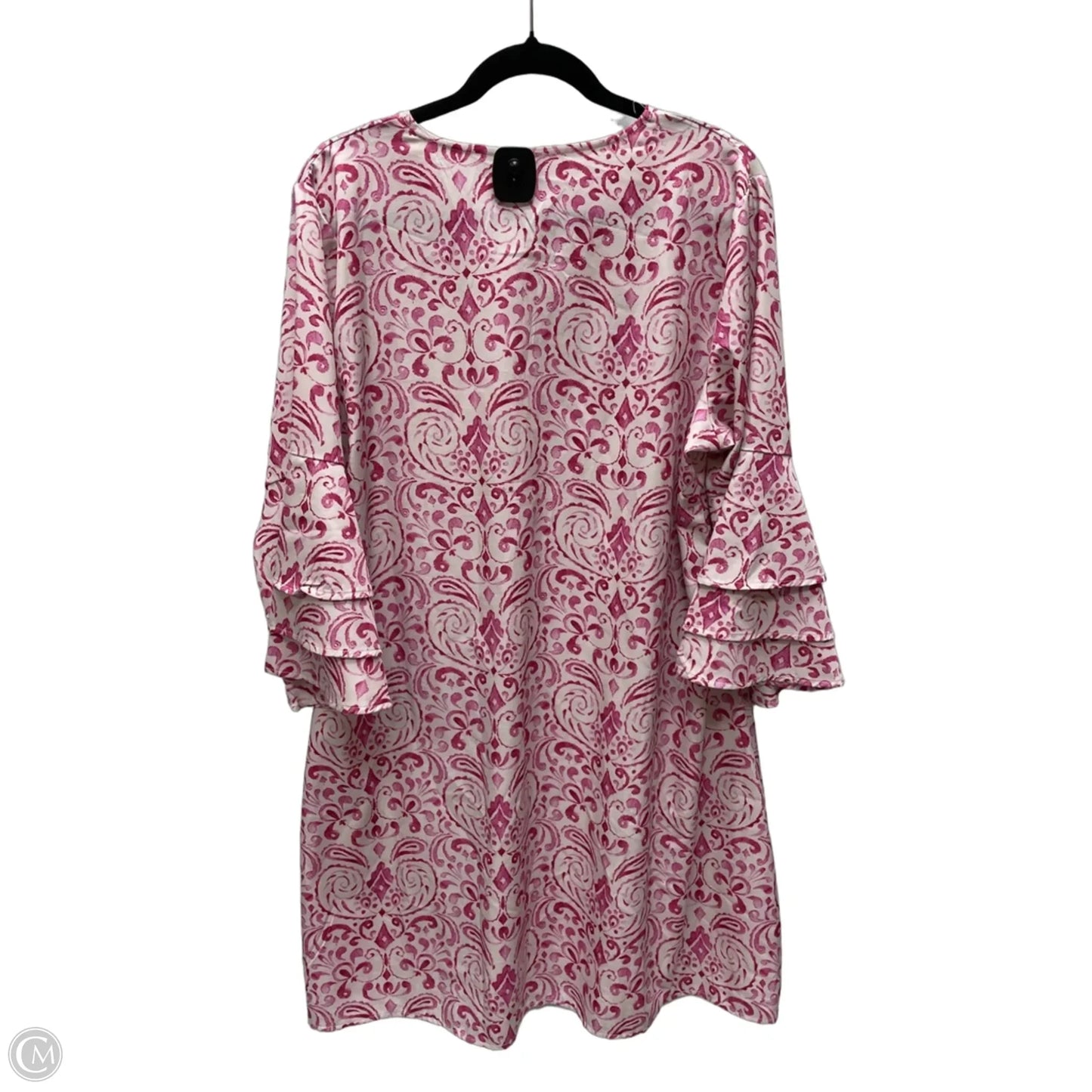Dress Casual Short By Cme In Pink & White, Size: 2x