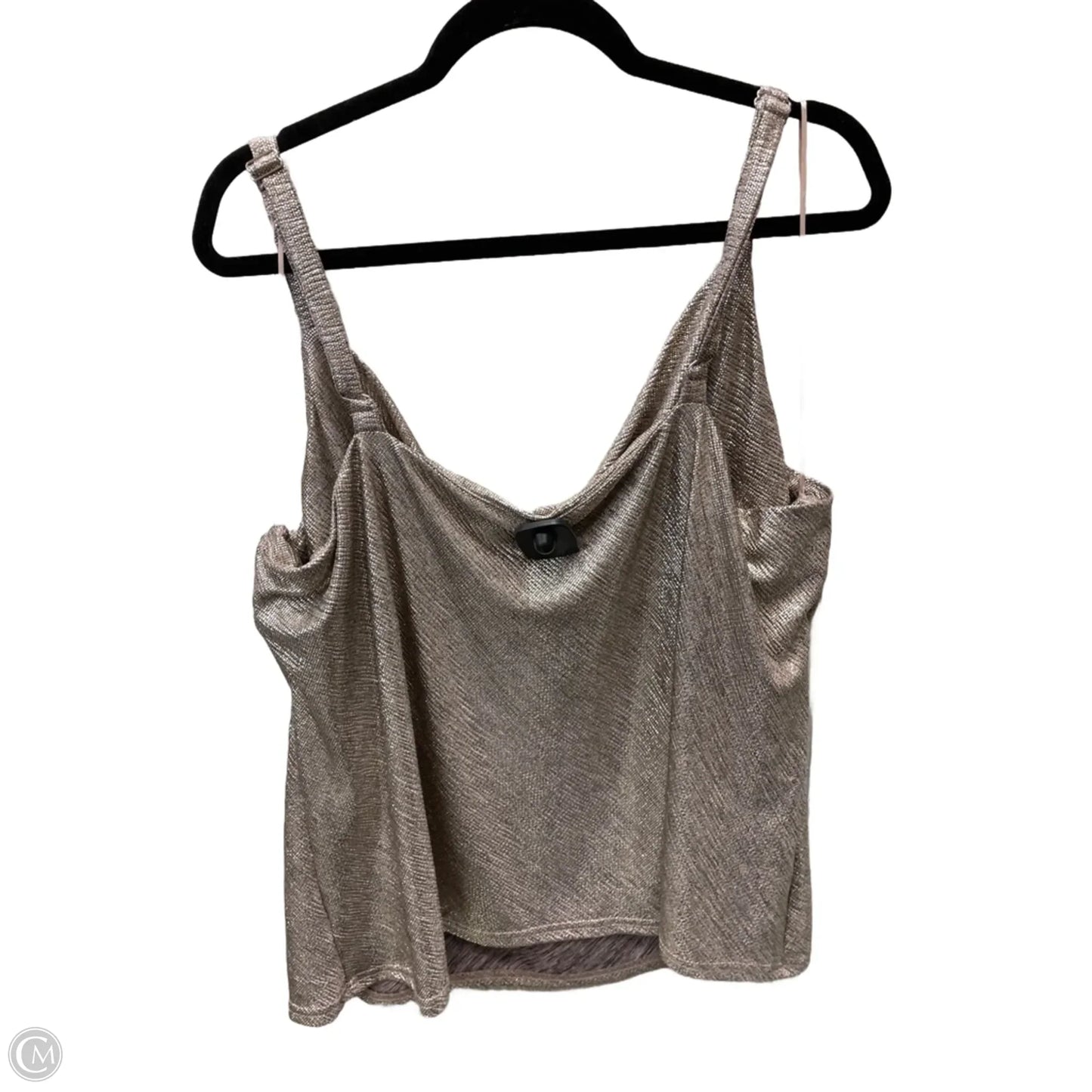 Top Sleeveless By Skies Are Blue In Gold, Size: 2x
