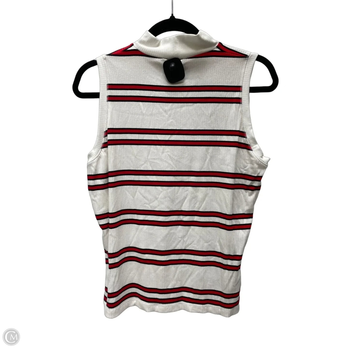 Top Sleeveless By Banana Republic In Striped Pattern, Size: L